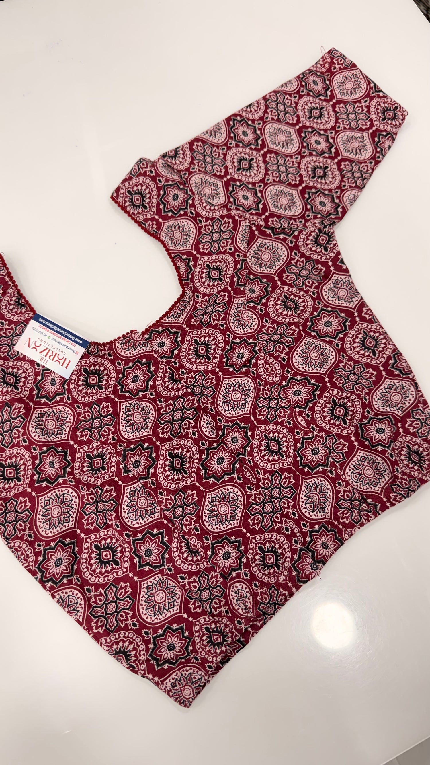 Kalamkari stretchable blouse suitable till 42 dress size