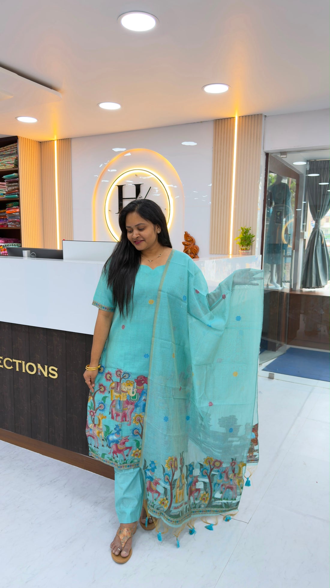 Jamdhani customised three piece sets