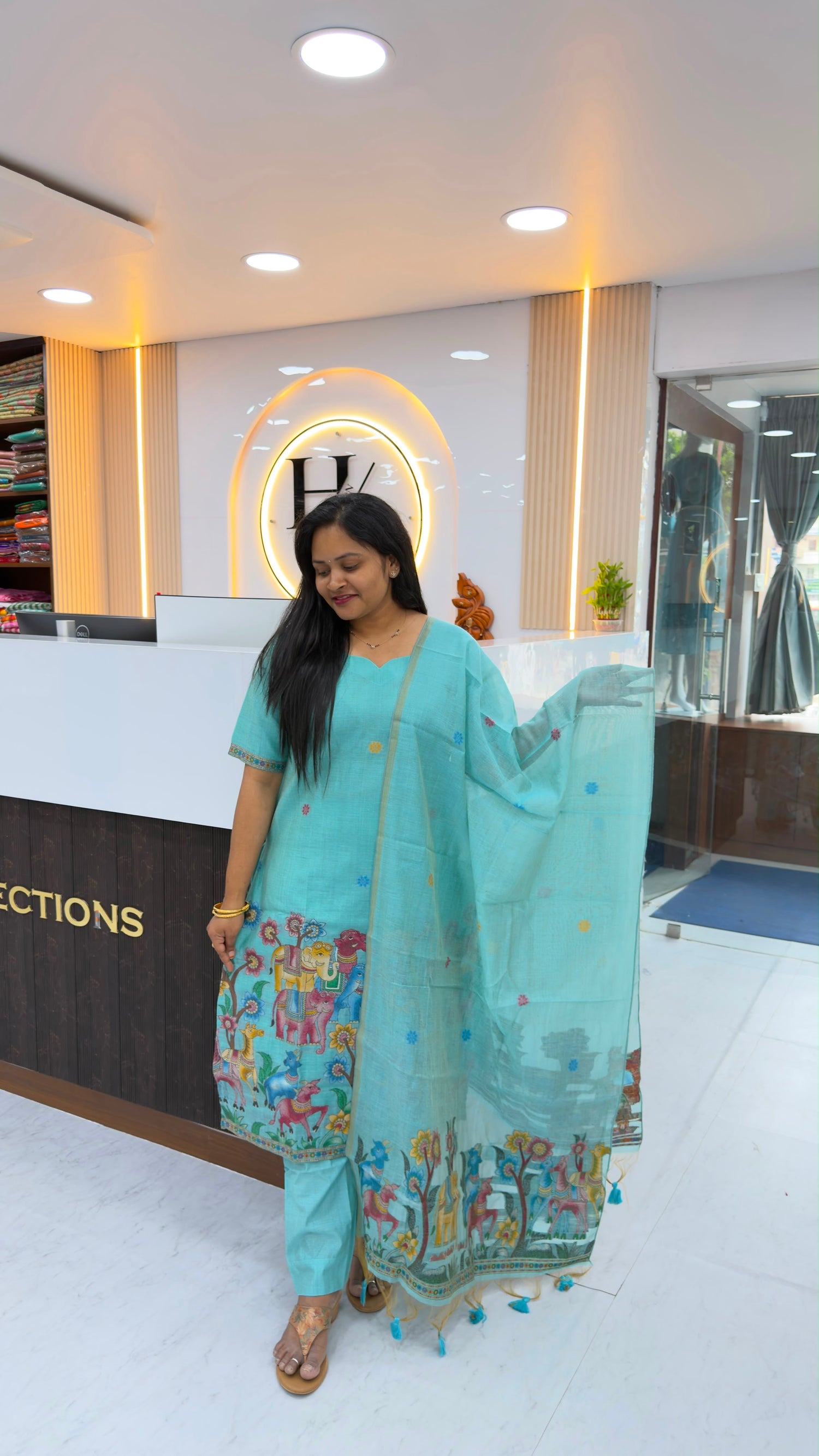 Jamdhani customised three piece sets