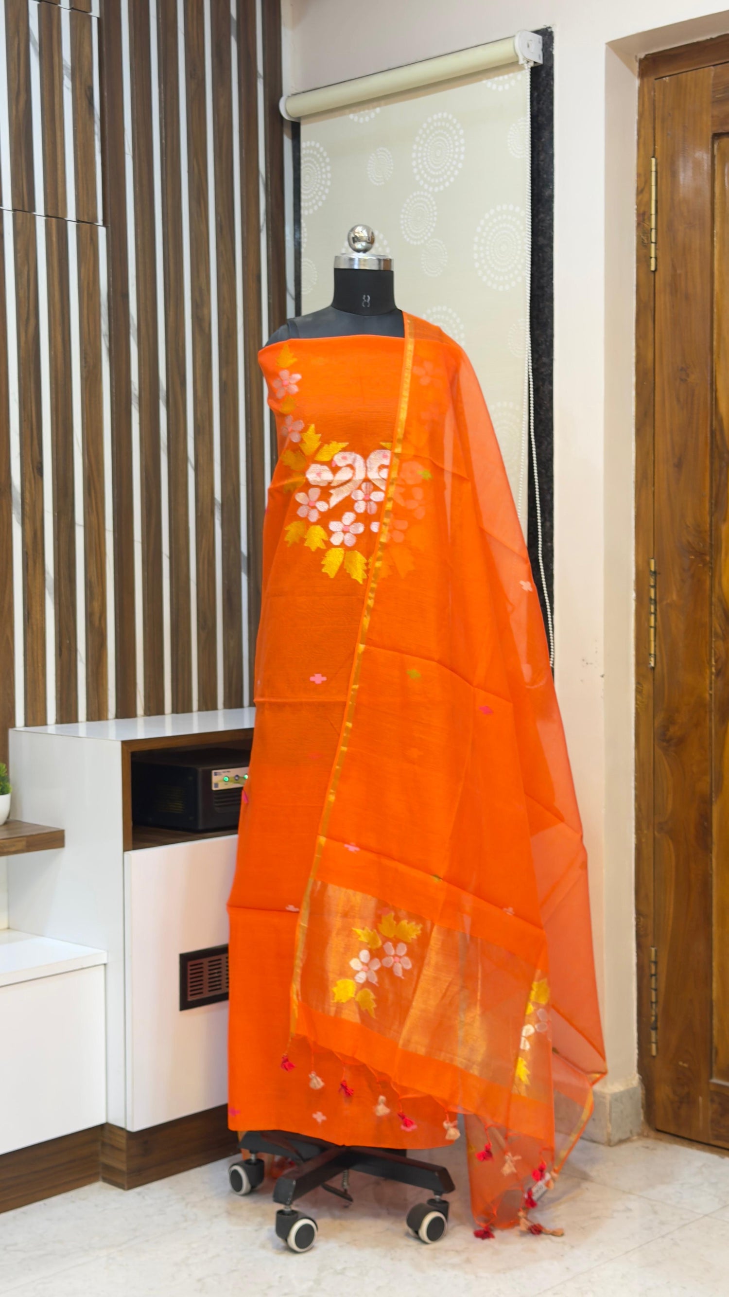 Handloom Muslin Jamdhani Dress materials