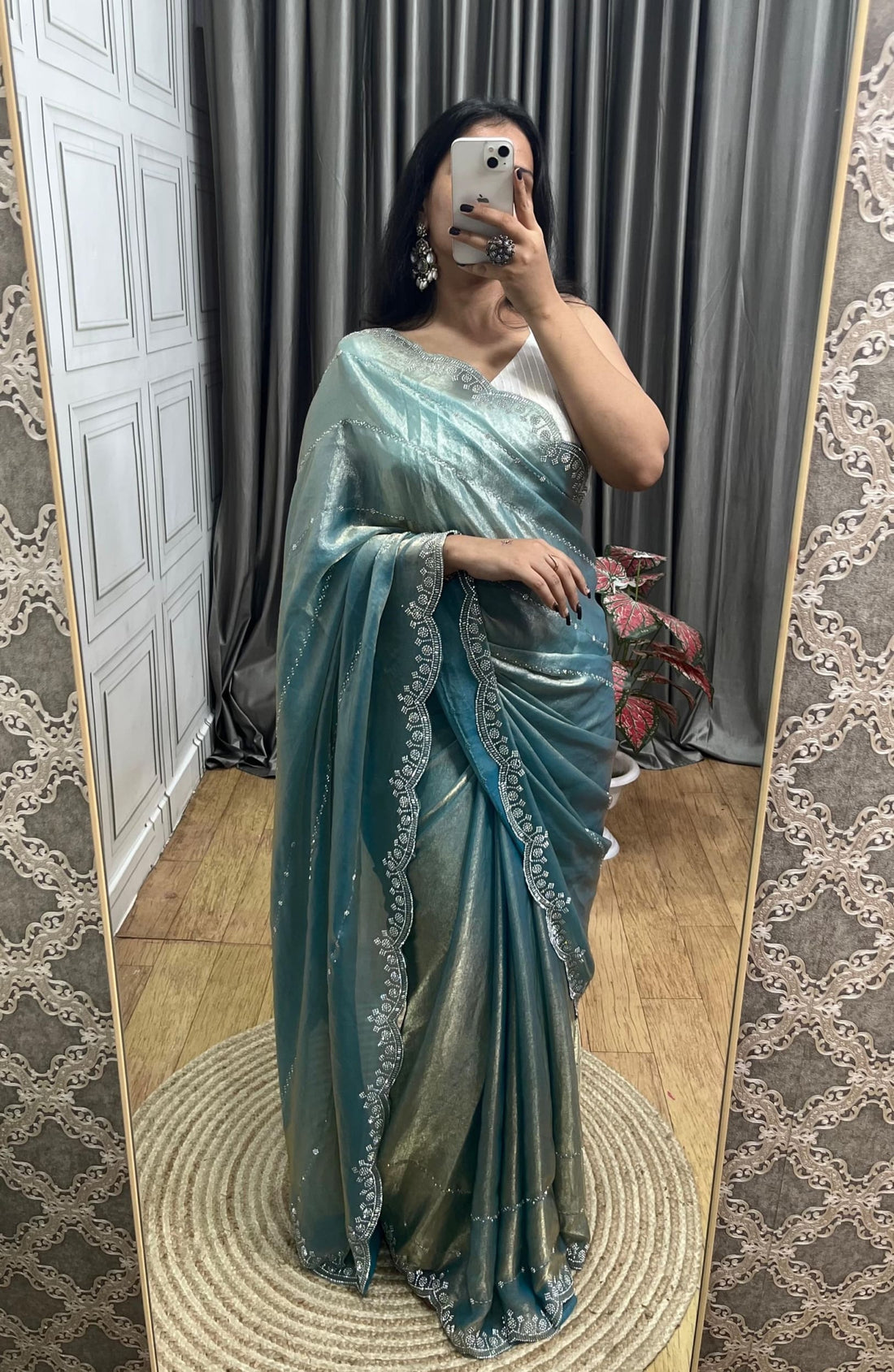 Satin Party wear saree