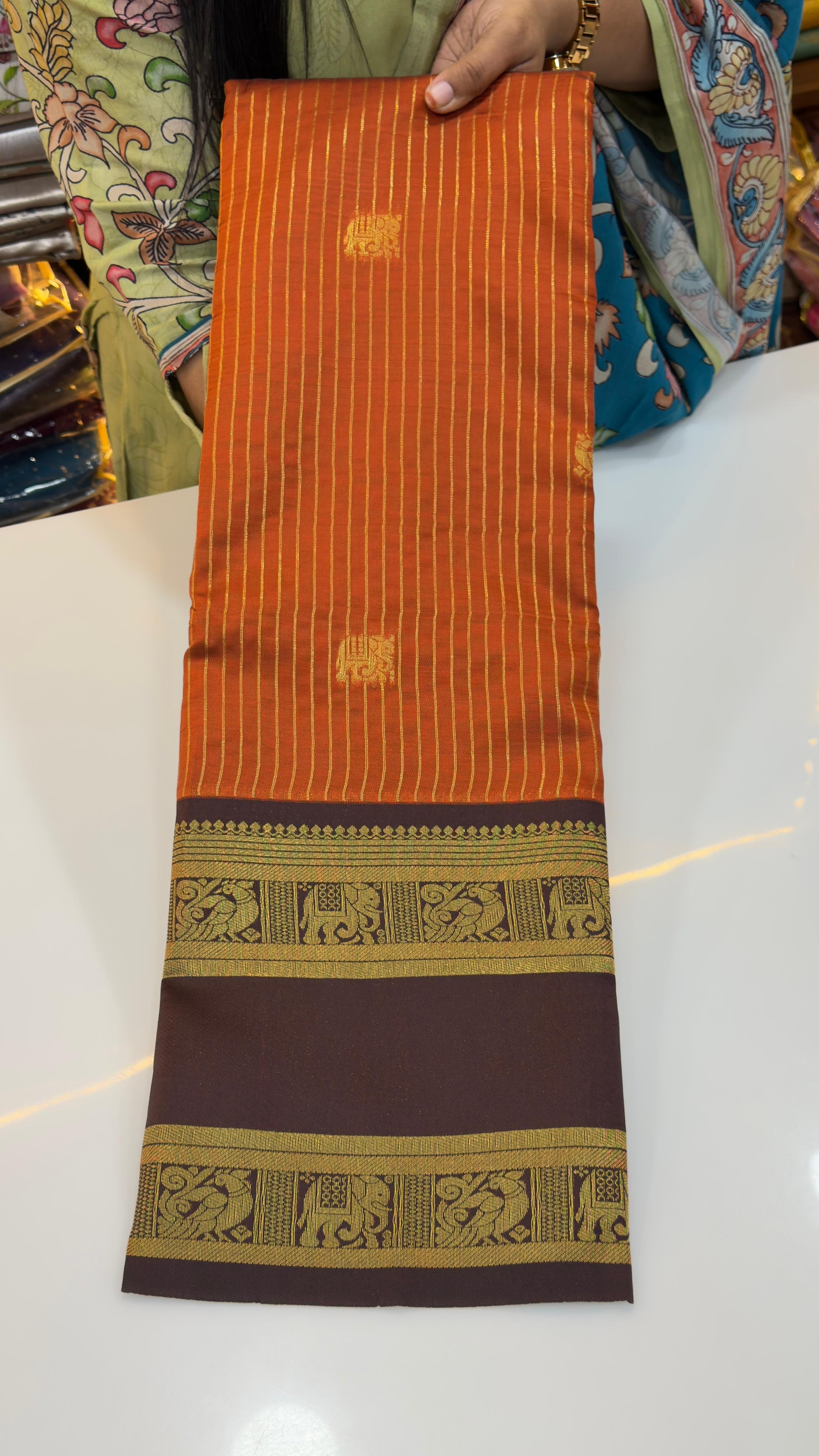Gadwal inspired semi Patti sarees