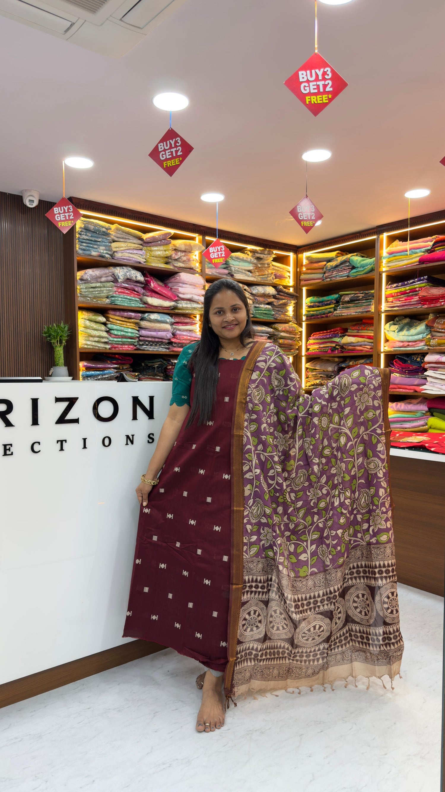 Raw silk dress materials