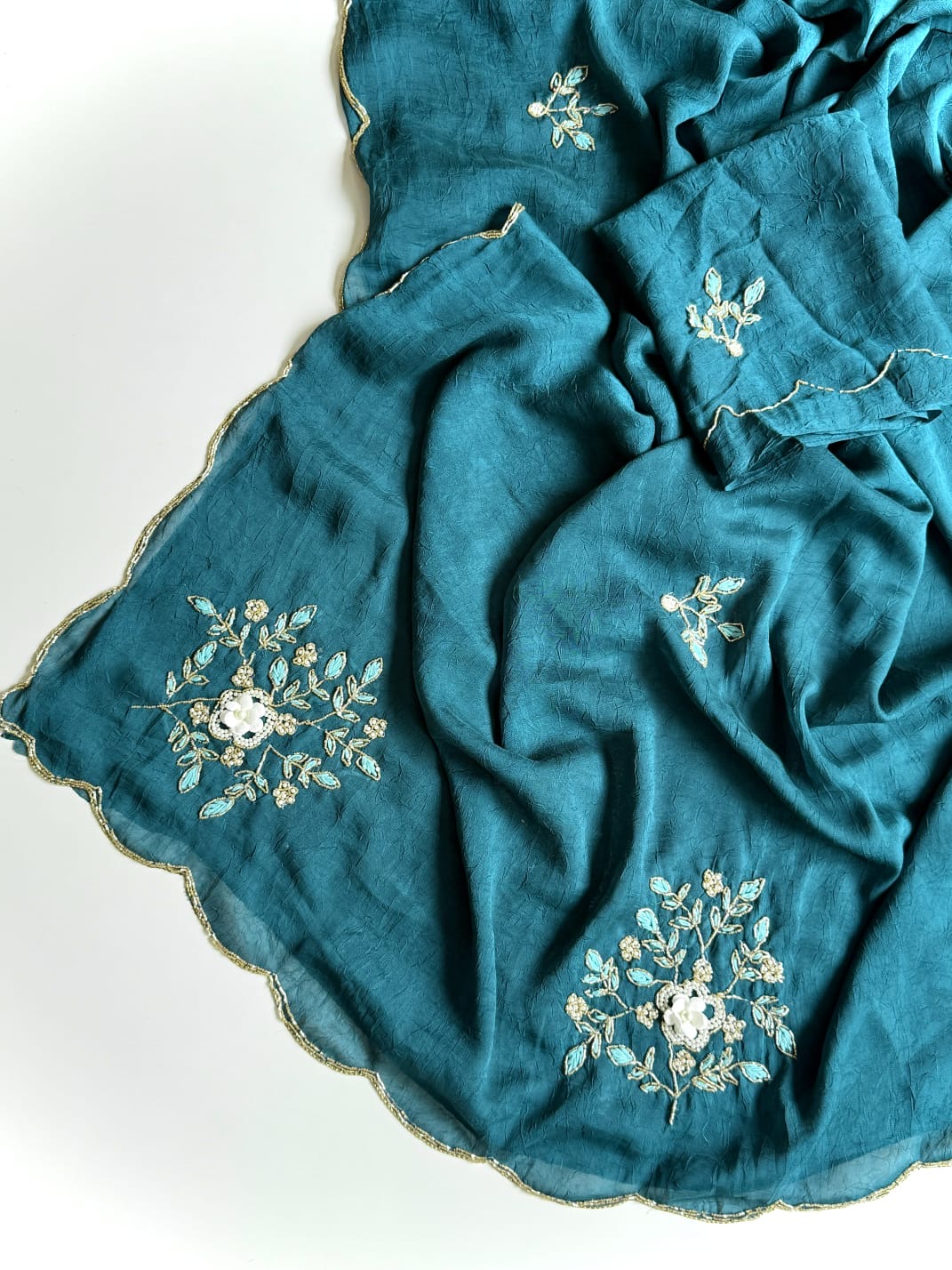 Soft Rangoli Saree with maggam work(NON-STORE)