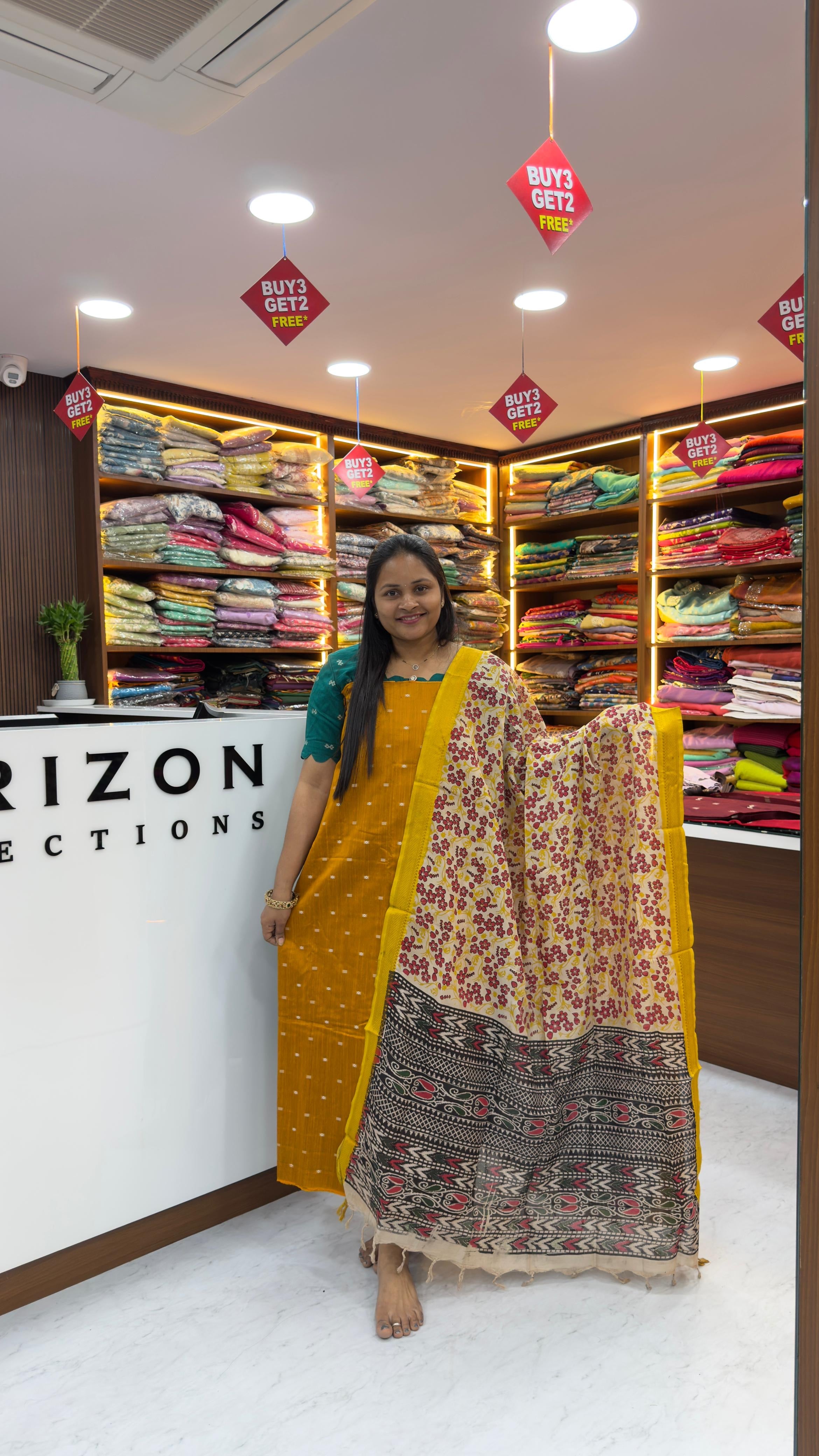 Raw silk dress materials