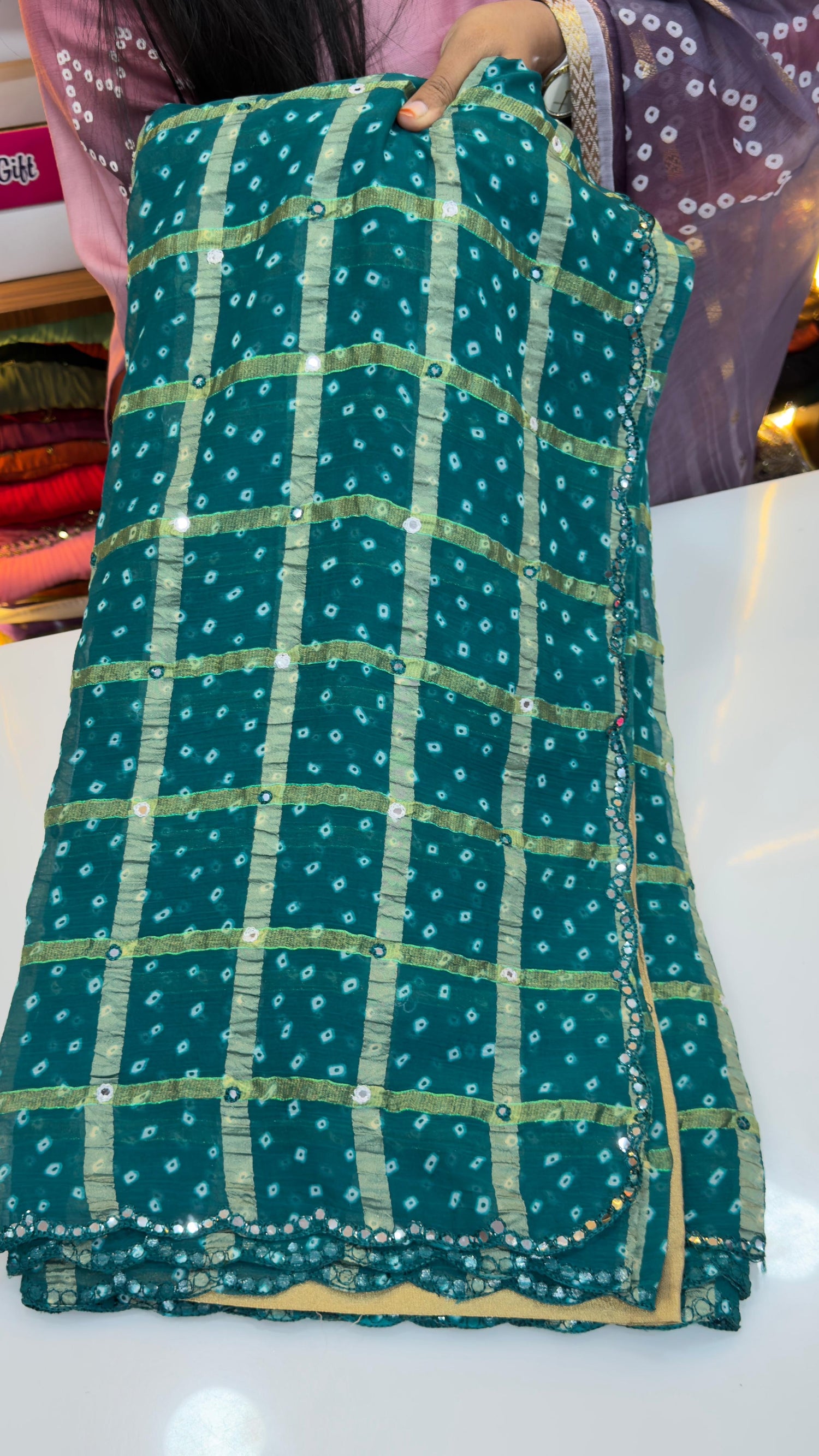 Bhandhani georgette sarees