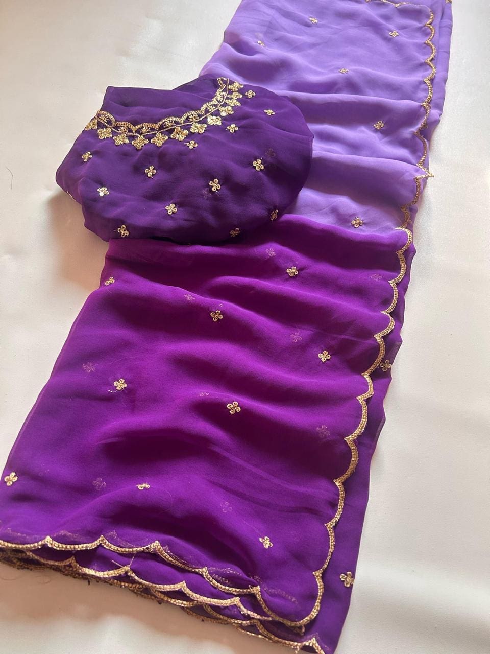Dual Shade party wear saree