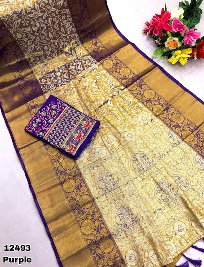 Kanjivaram silk with work blouse
