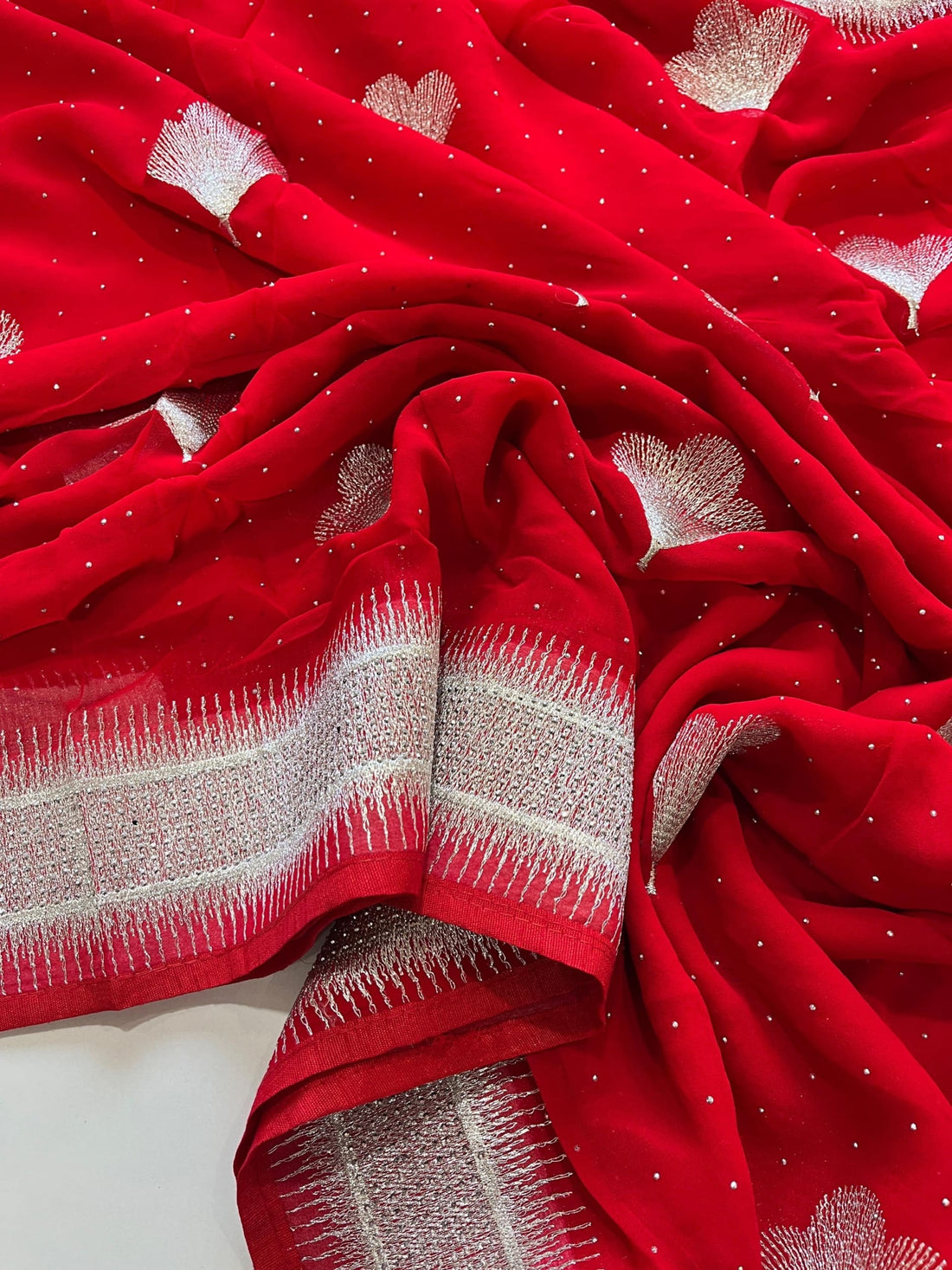 Christmas Special Red Saree