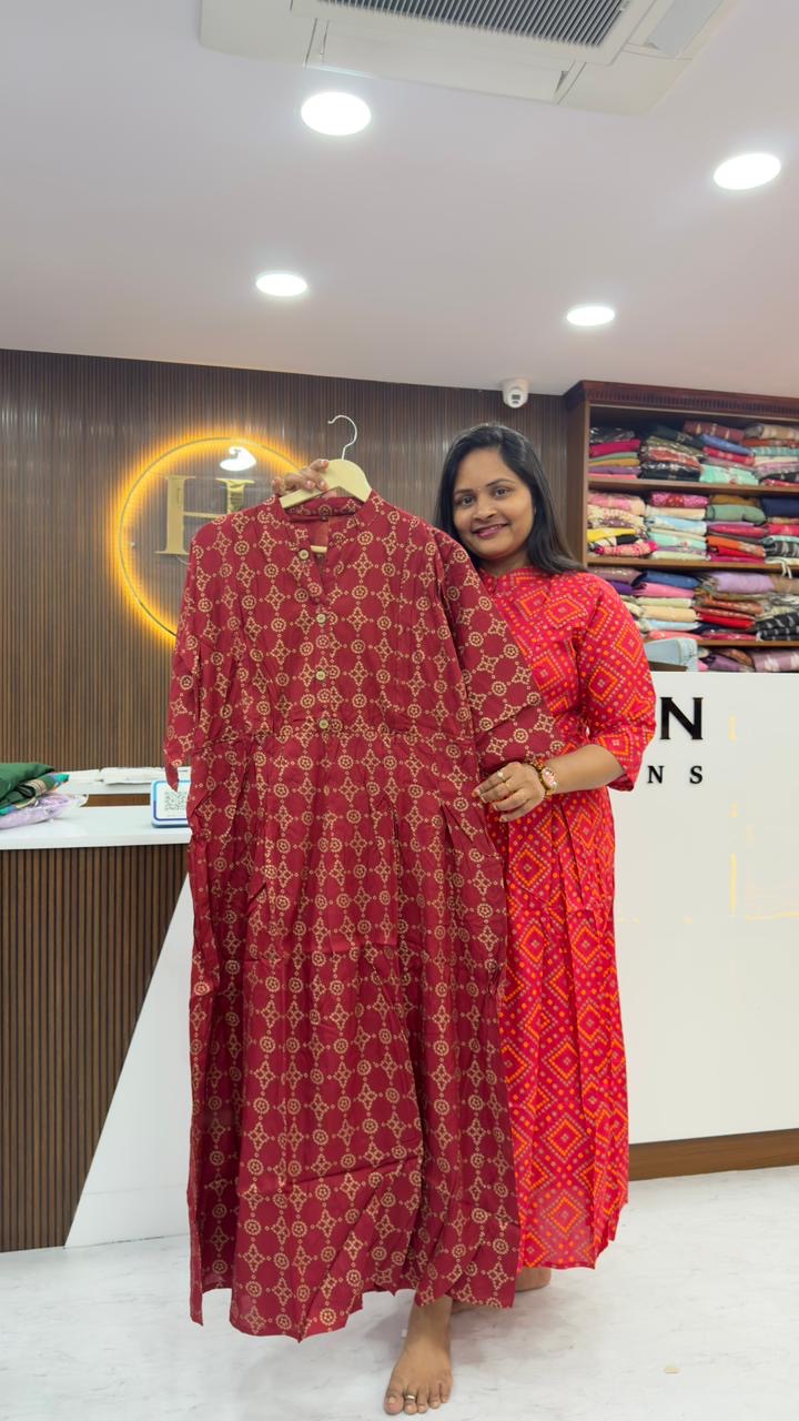 Rayon feeding frocks