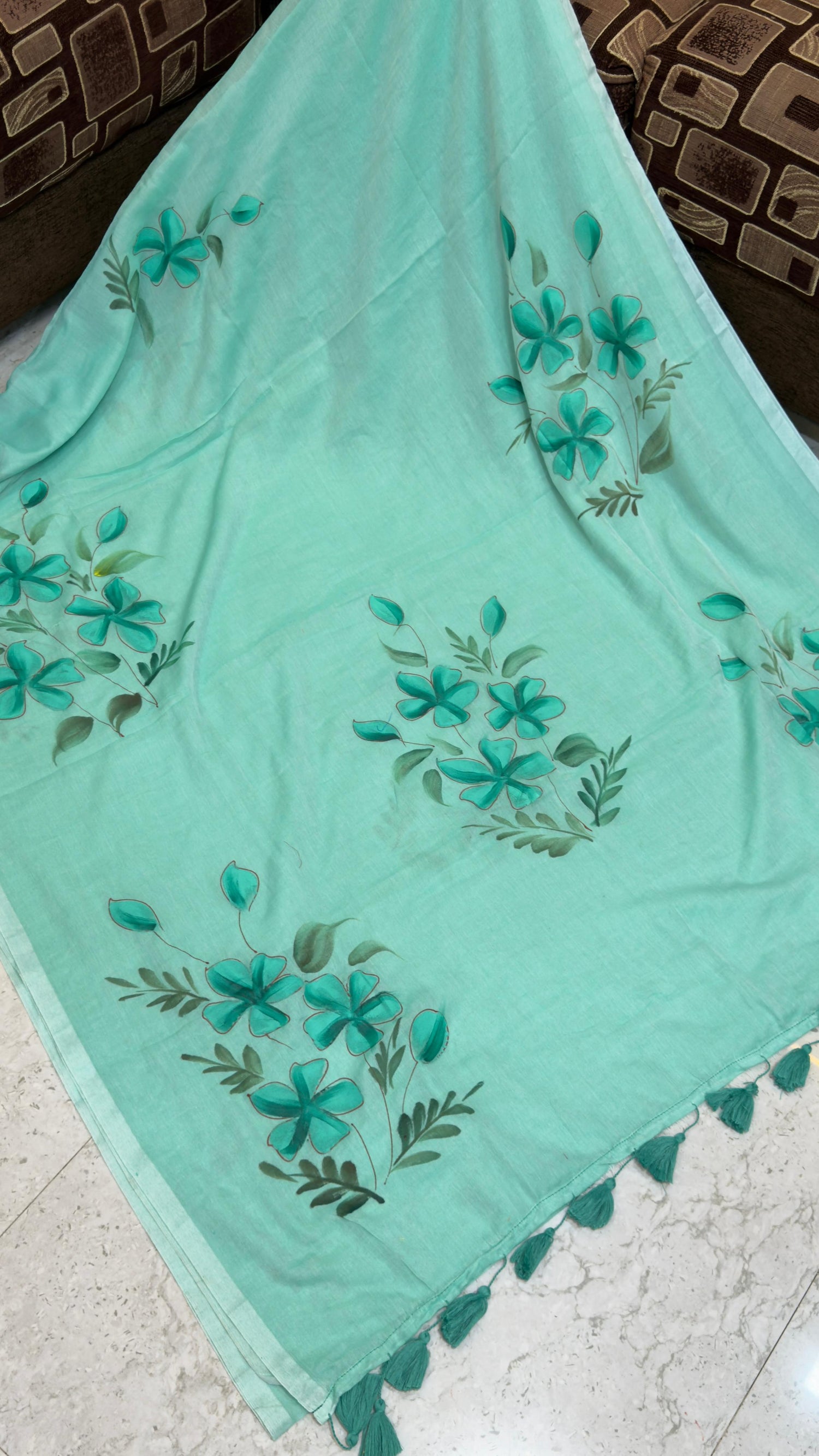 Hand paint Mul cotton