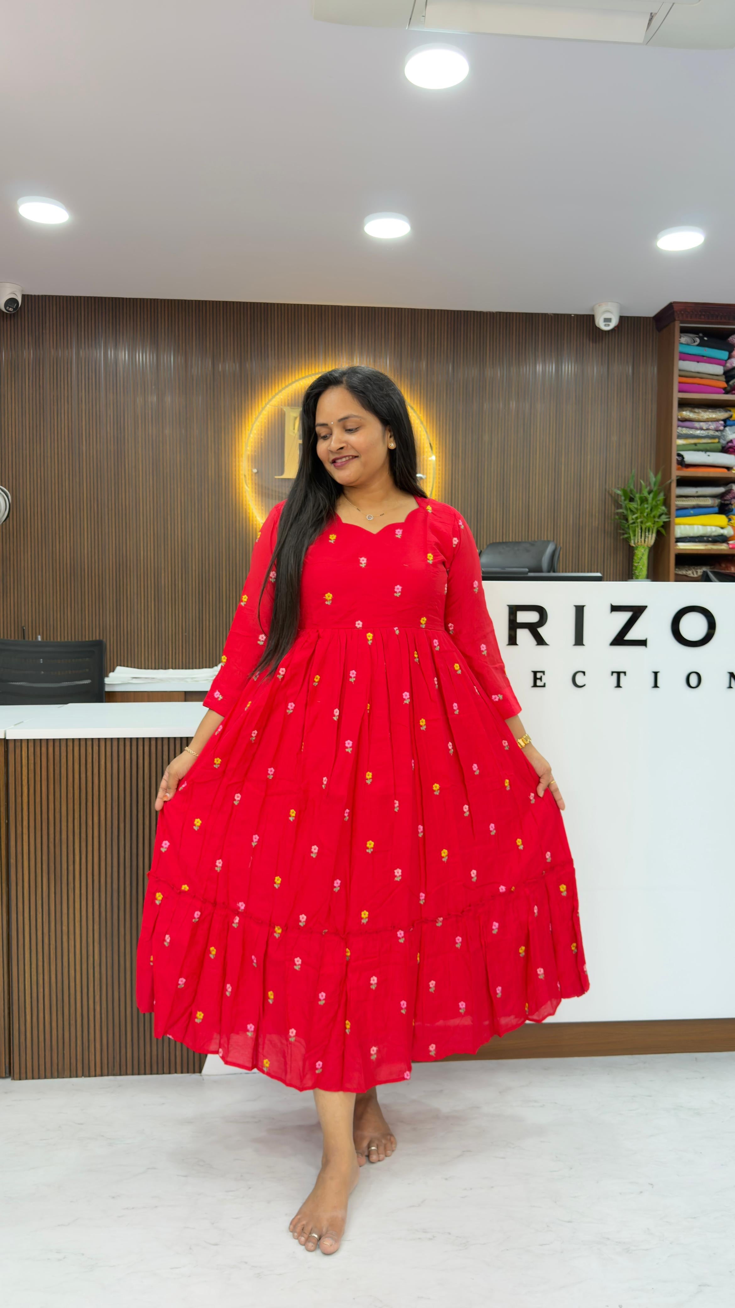 Mul Chanderi customised frocks