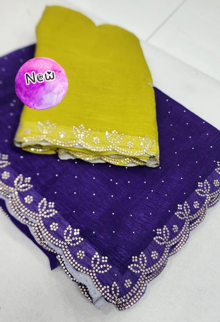 Swaroshki stones party wear saree