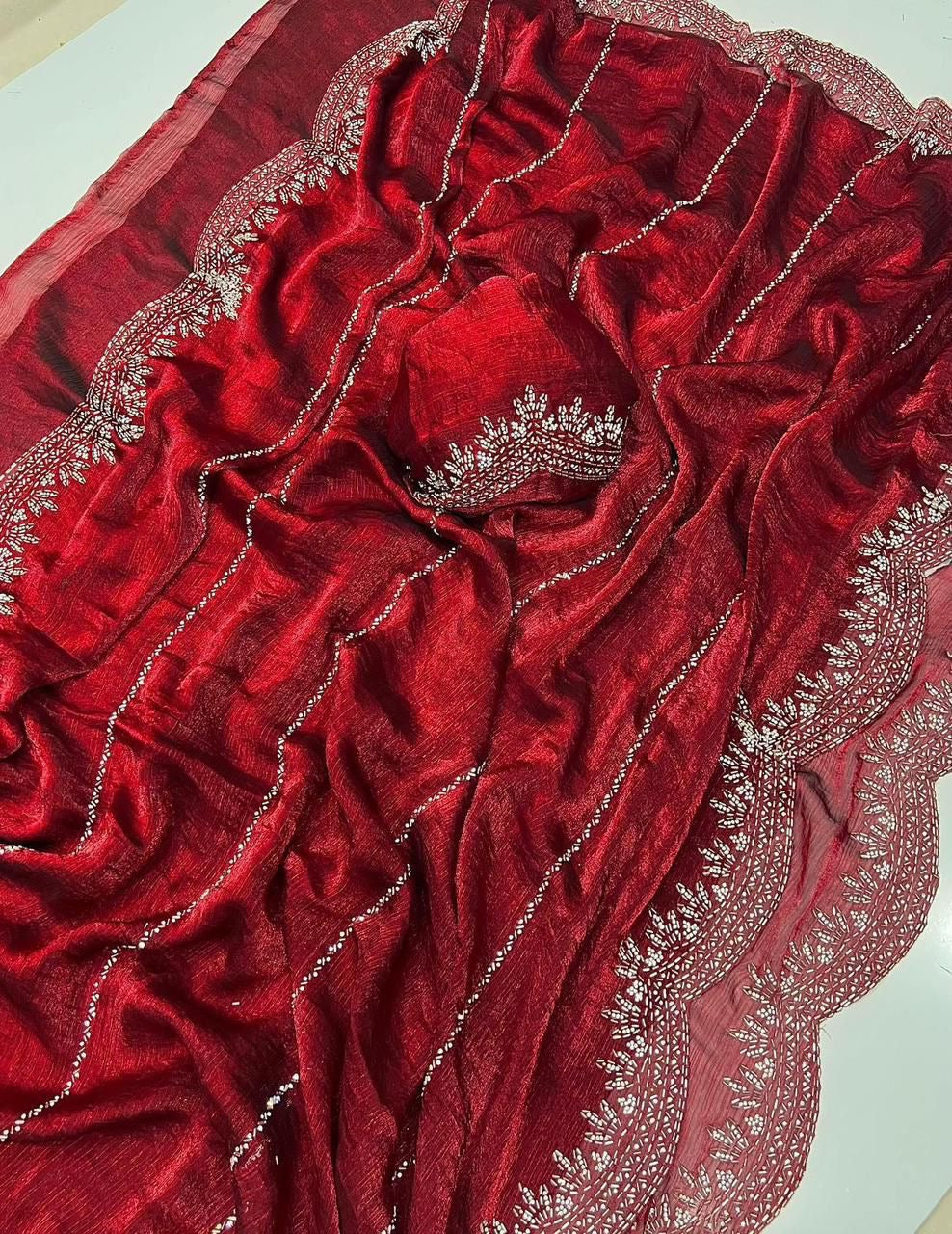 Fendy chiffon saree