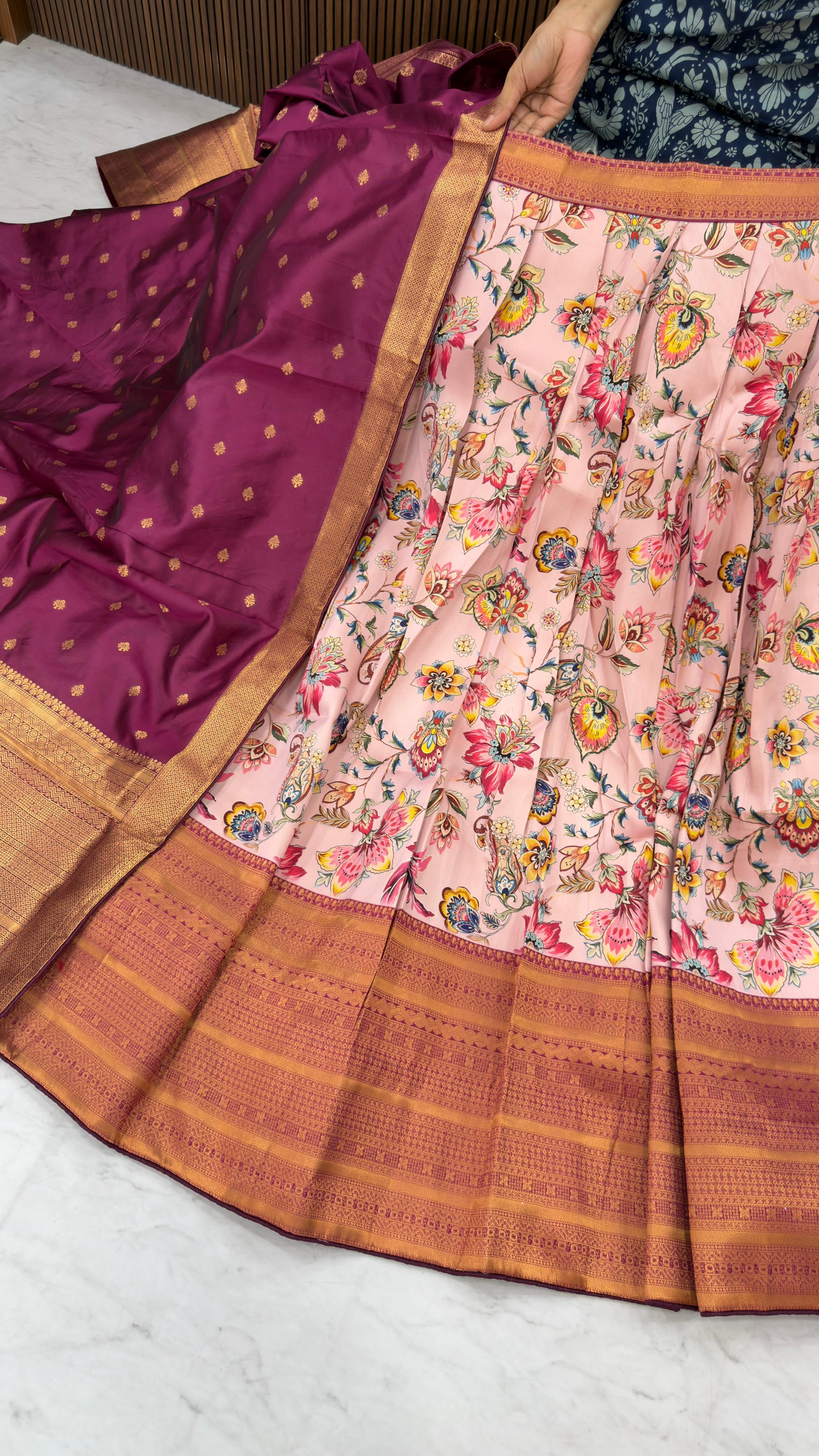 Kalamkari Banarasi Lehenga