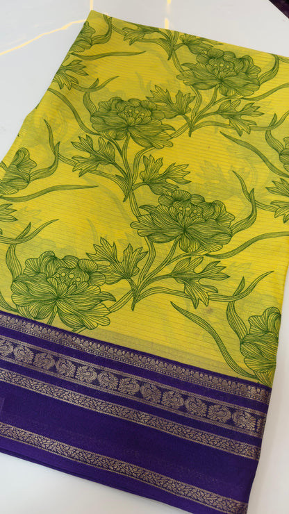 Mysore silk inspired Georgette sarees