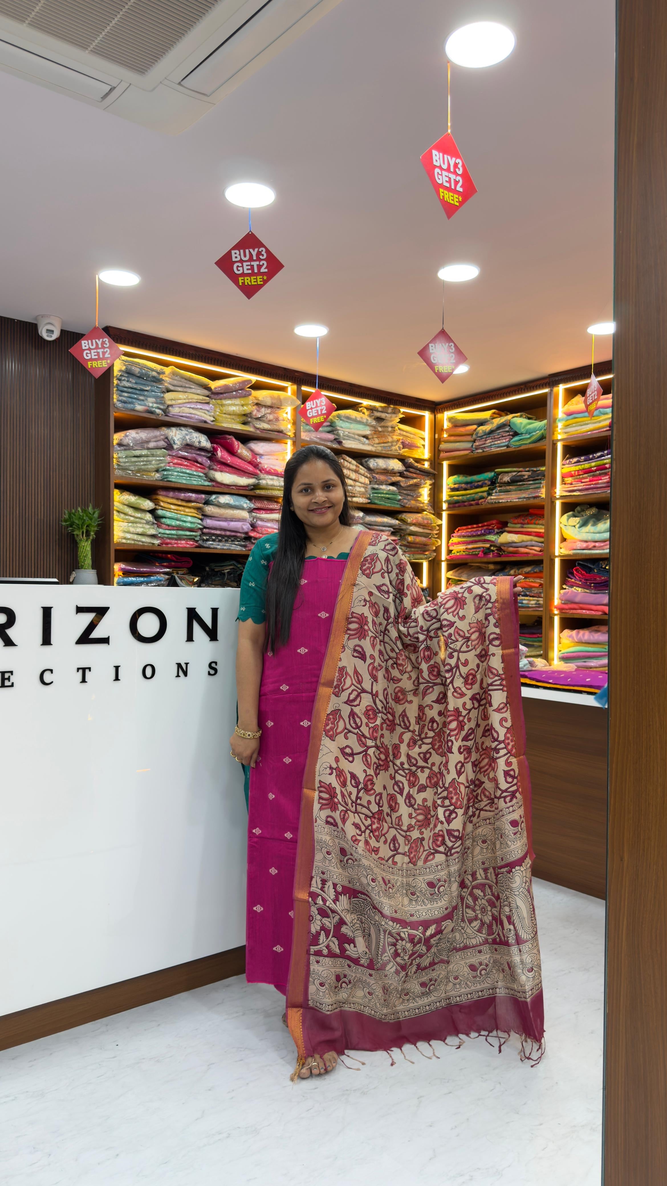 Raw silk dress materials