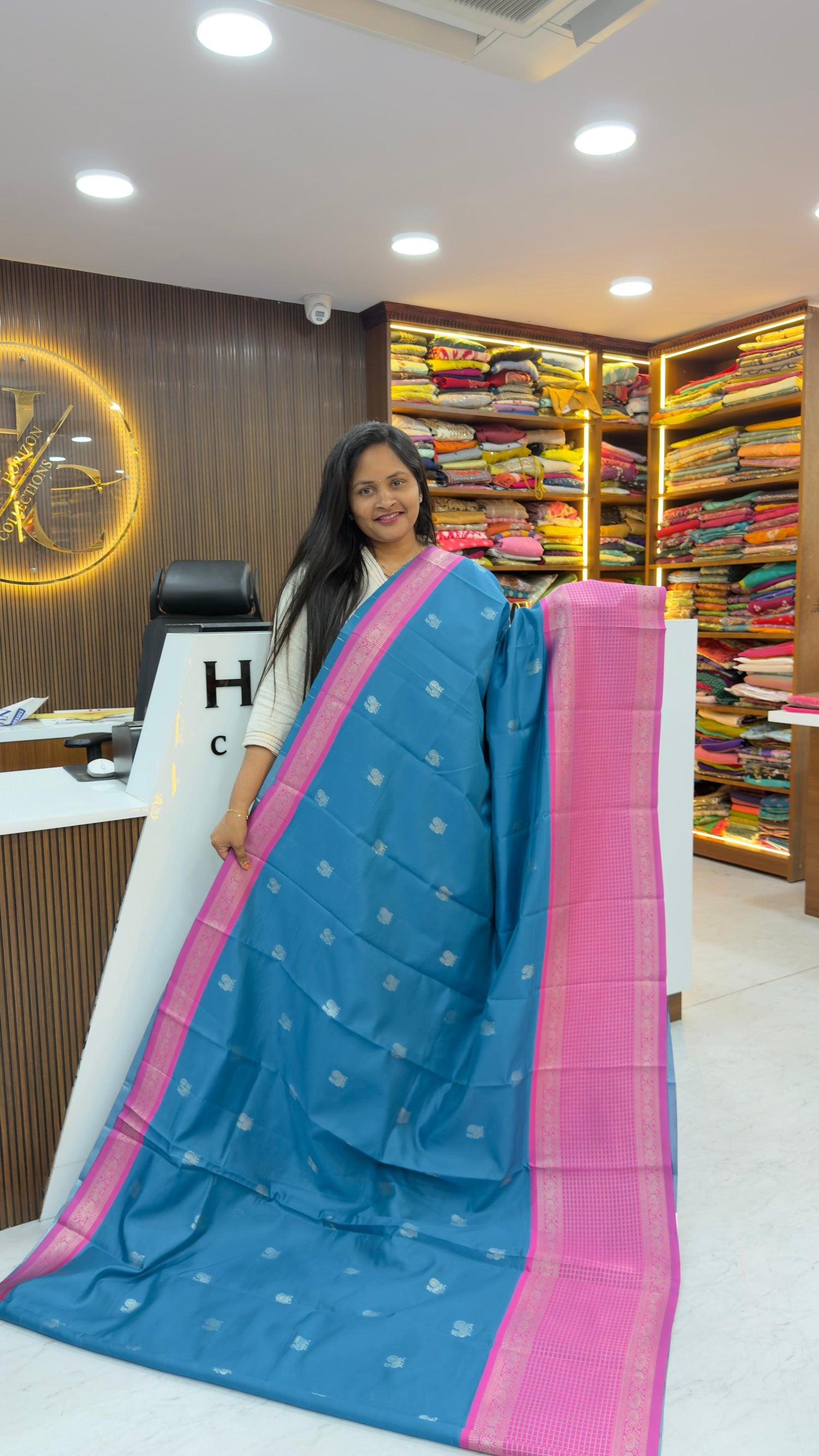Soft vintage style sarees with chexs sarees