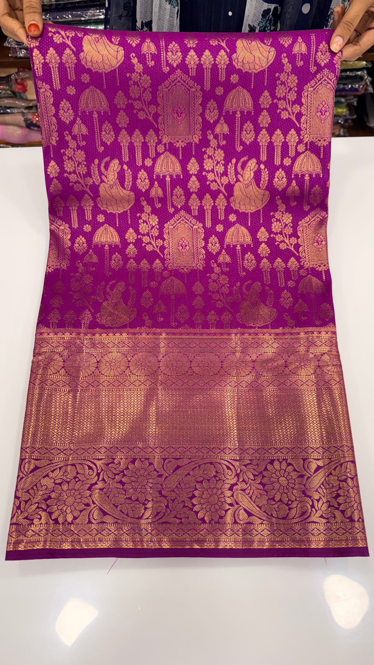 Bridal meenakari Pattu saree