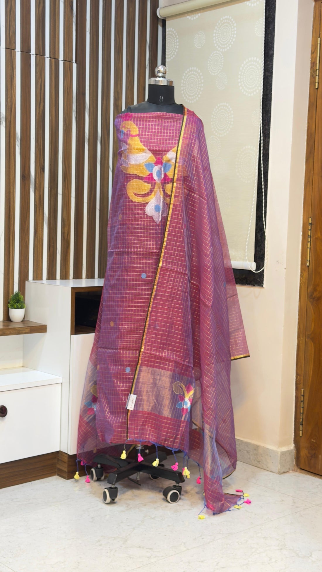 Handloom Muslin Jamdhani Dress materials