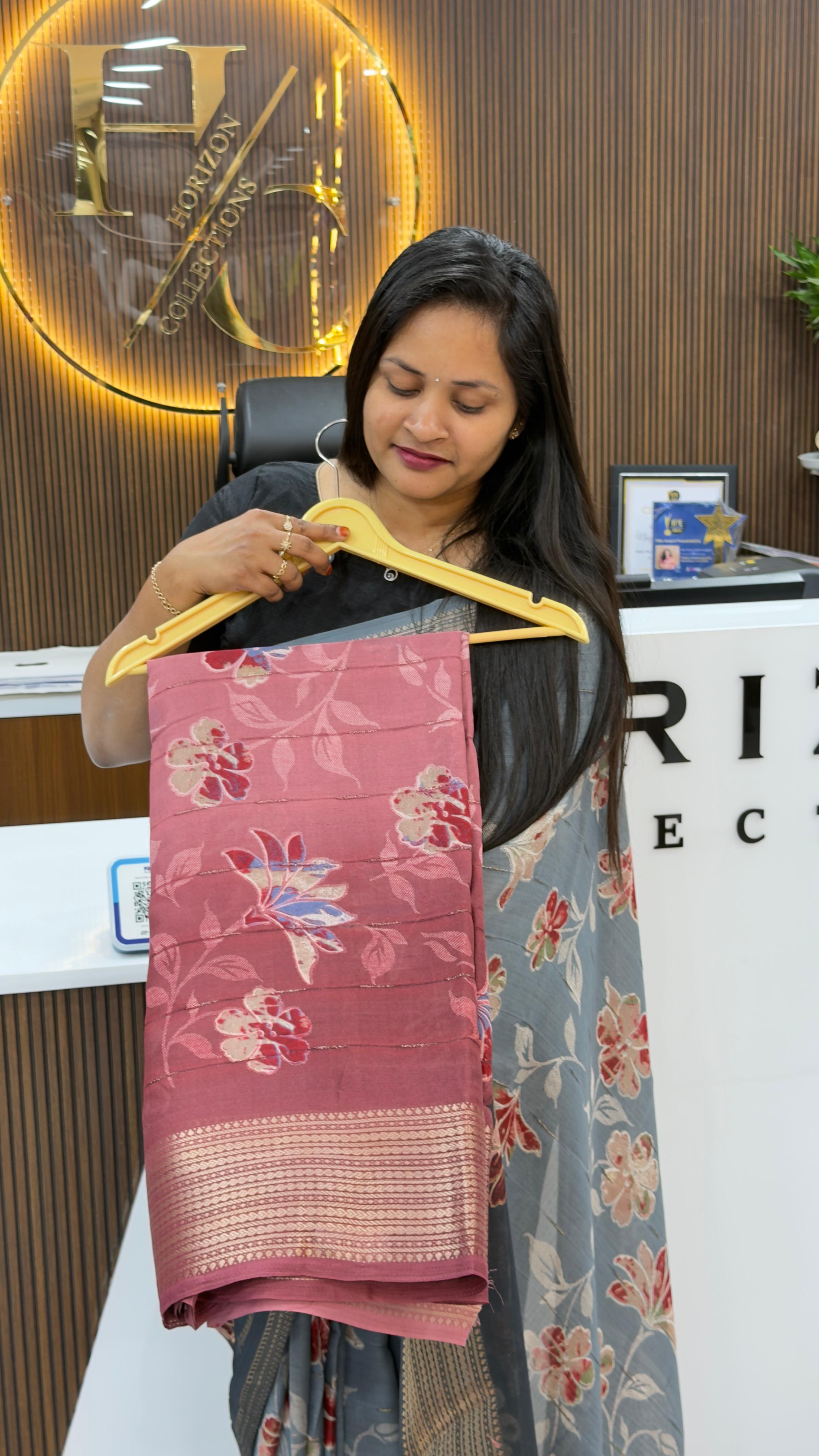 Floral Marshmallow sarees