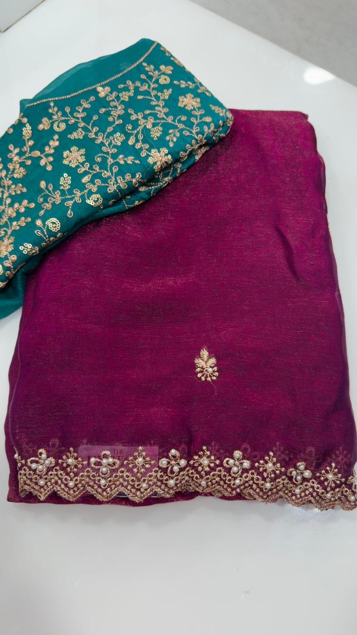 Fendy silk Party wear saree
