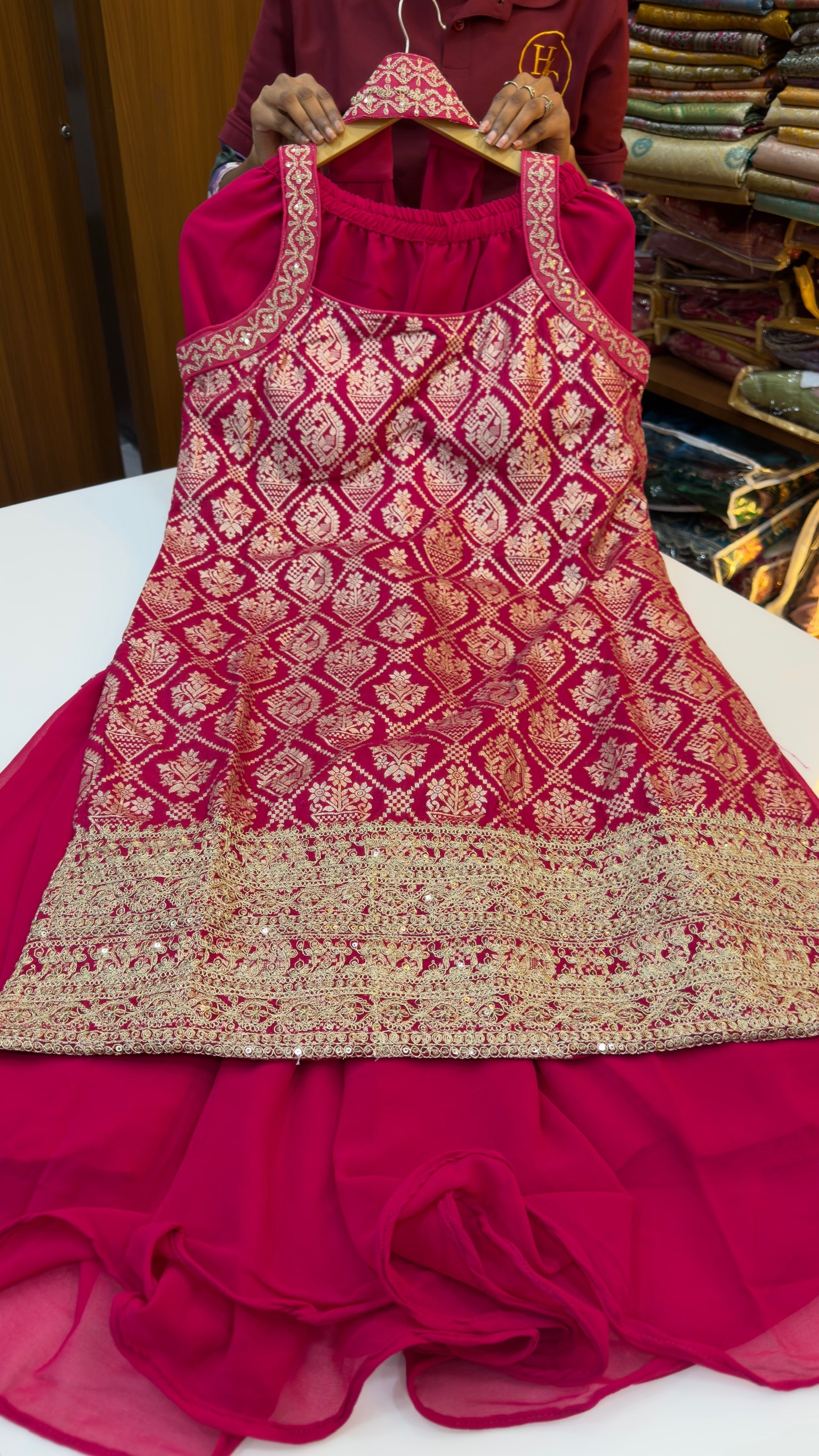 Sharara with heavy lace