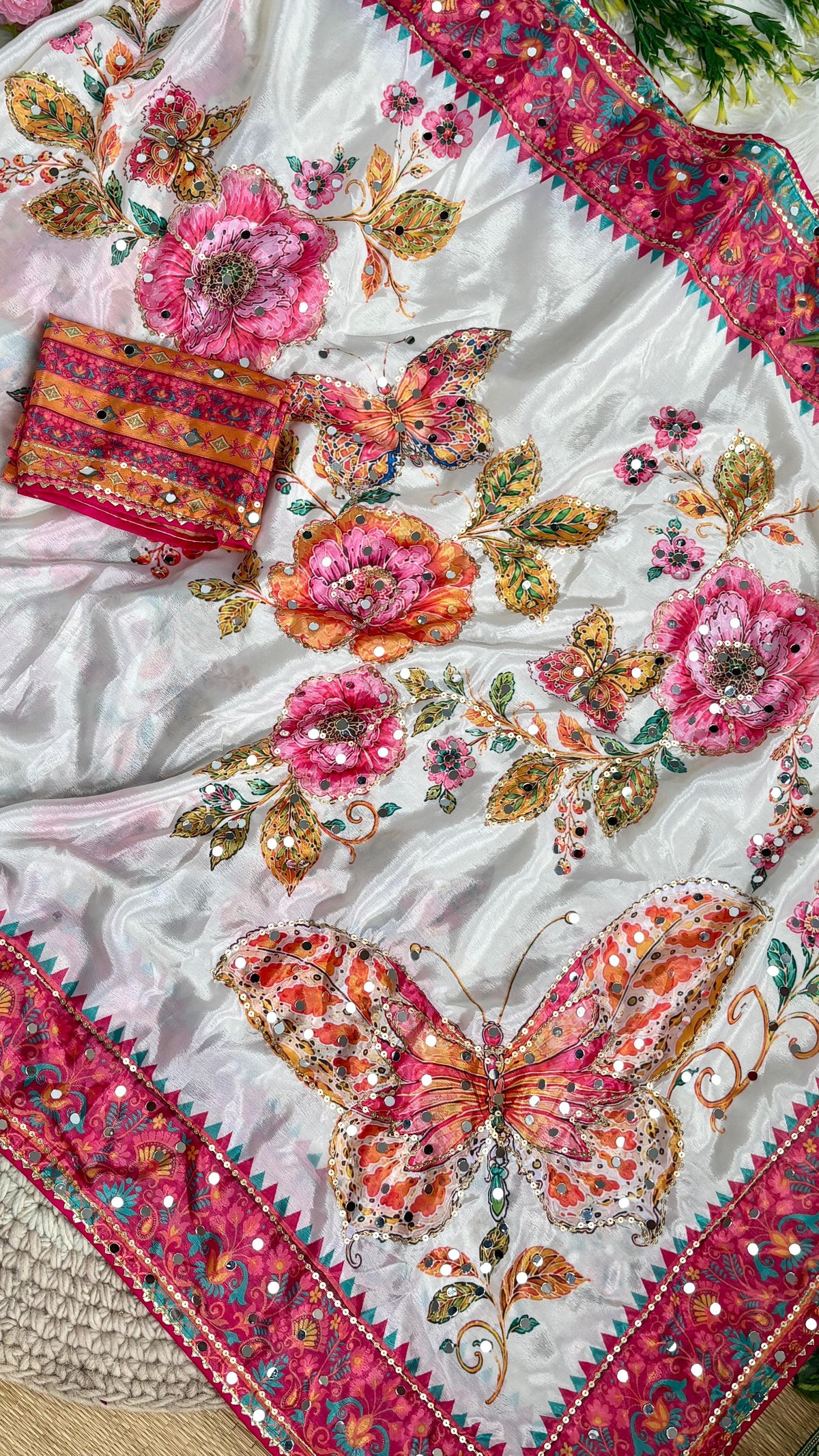 Soft chinnon with Butterfly desgin