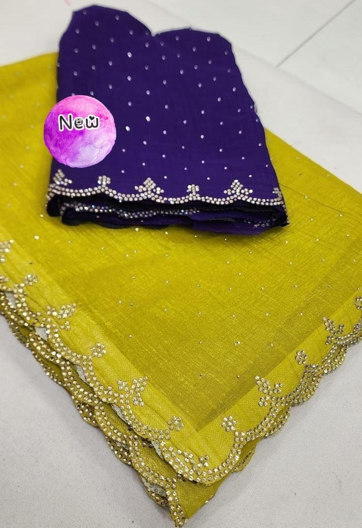 Swaroshki stones party wear saree