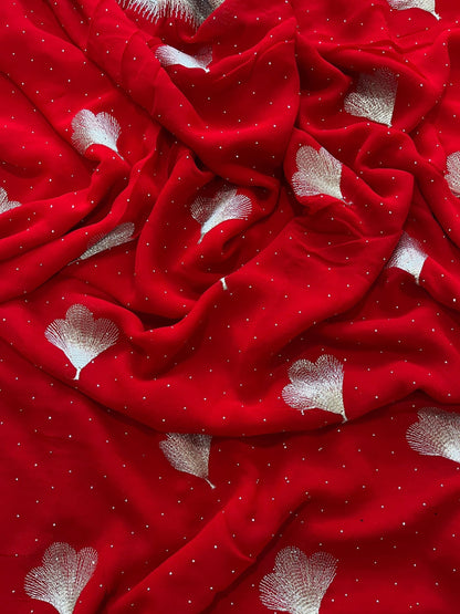 Christmas Special Red Saree