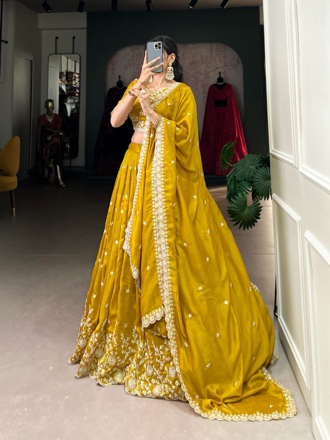 Mustard Lehenga