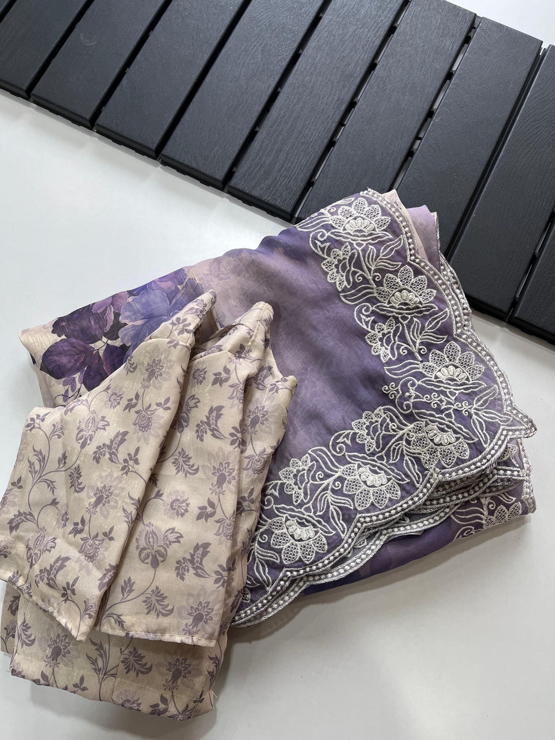 Shimmer organza saree