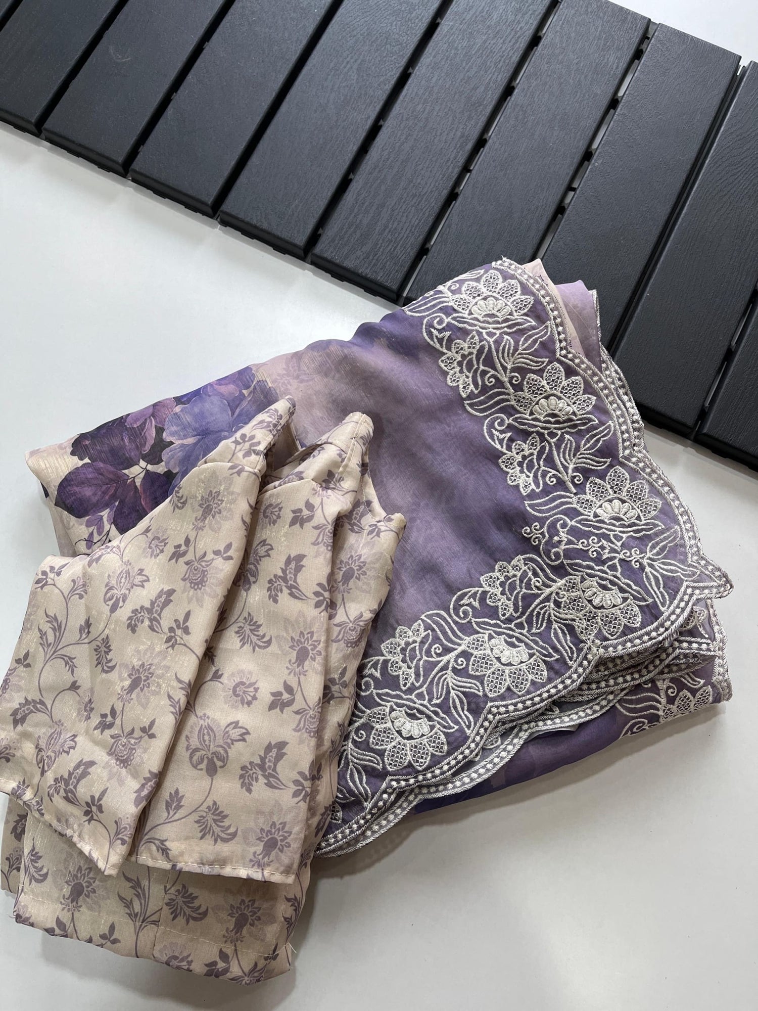 Shimmer organza saree