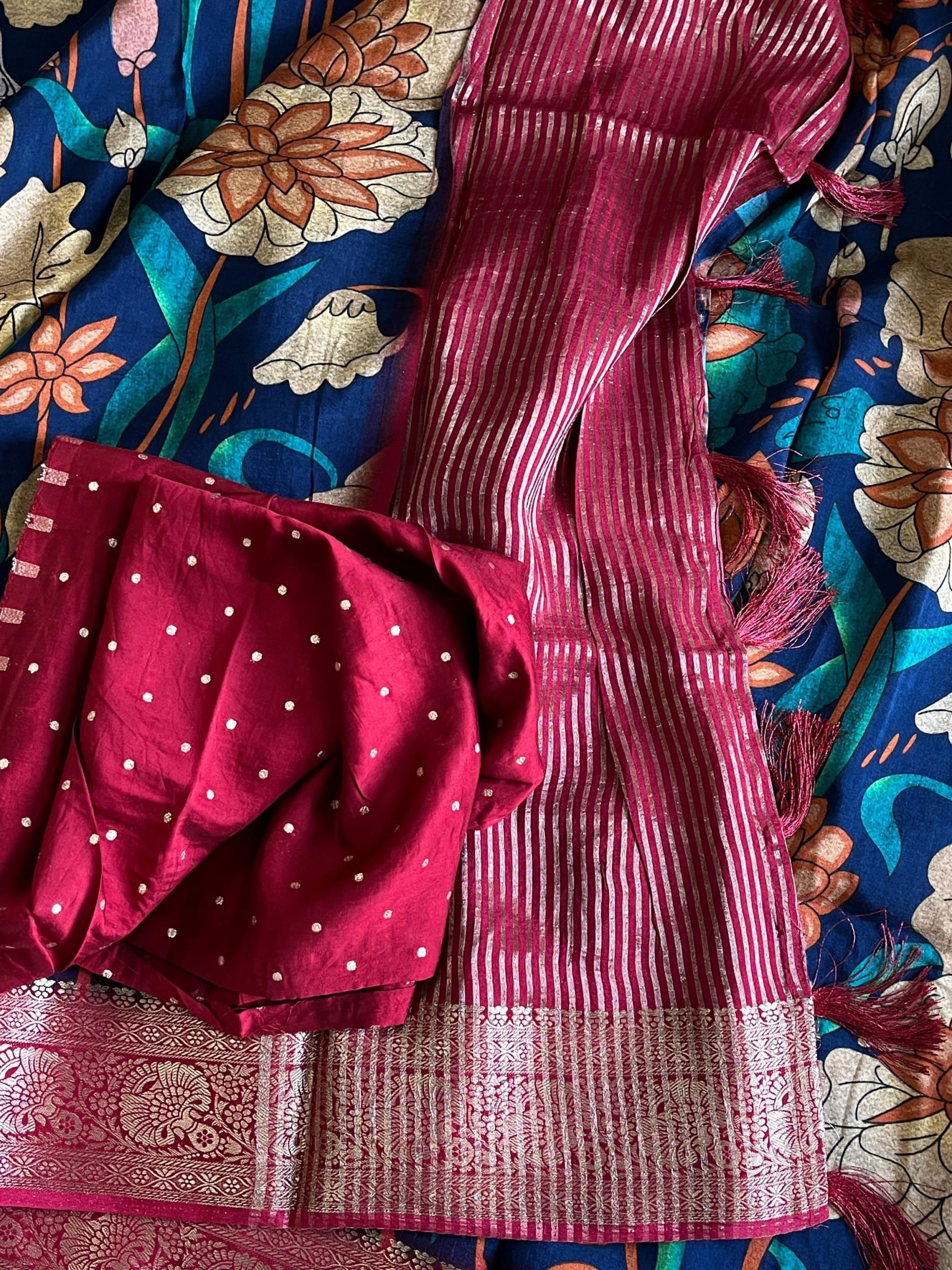 Kalamkari printed saree