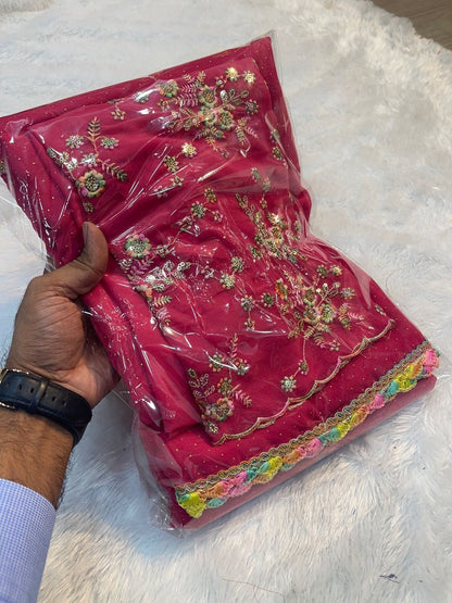 Multi Color lace Sarees