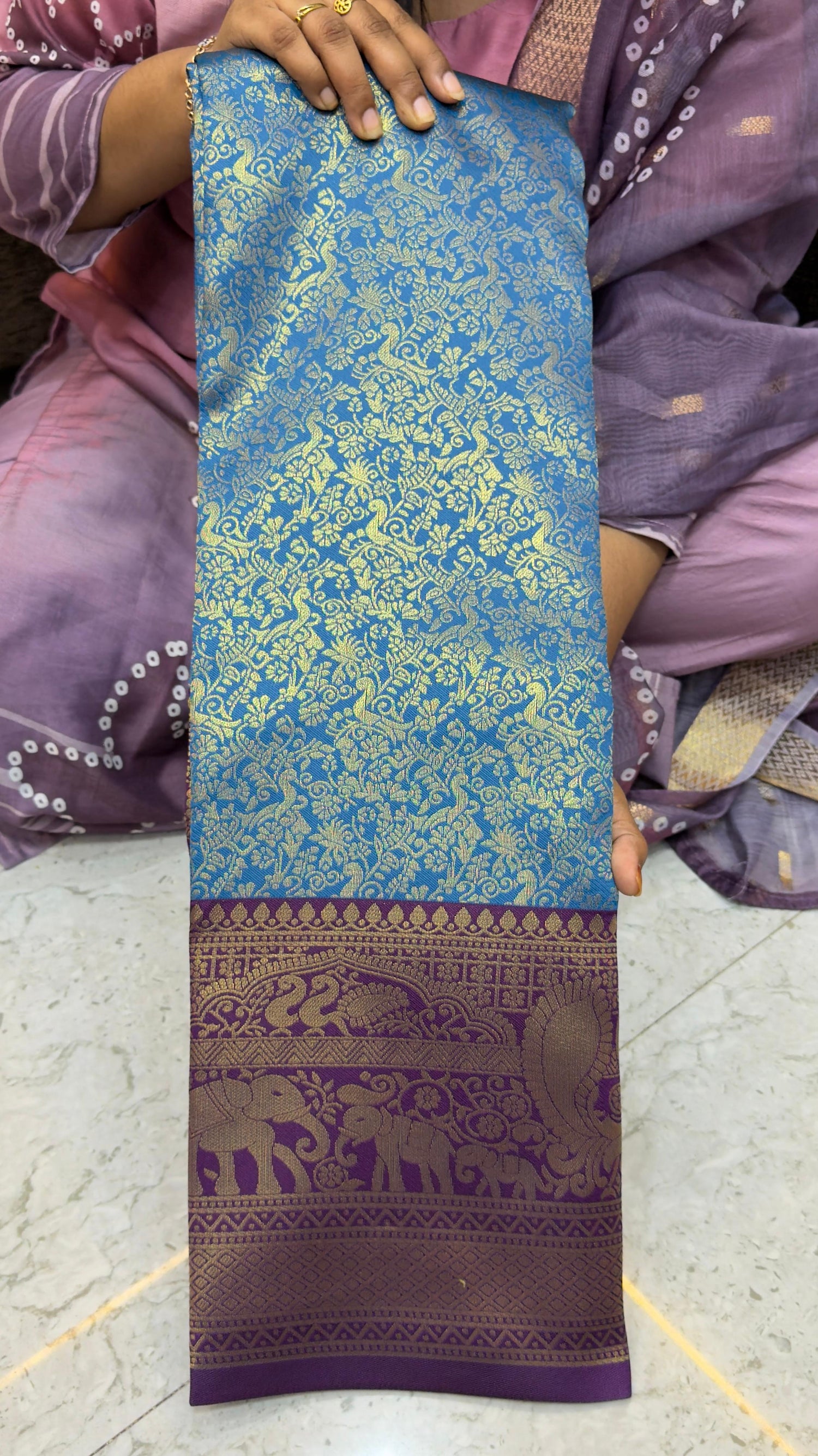 Korvai soft Meena Patti sarees