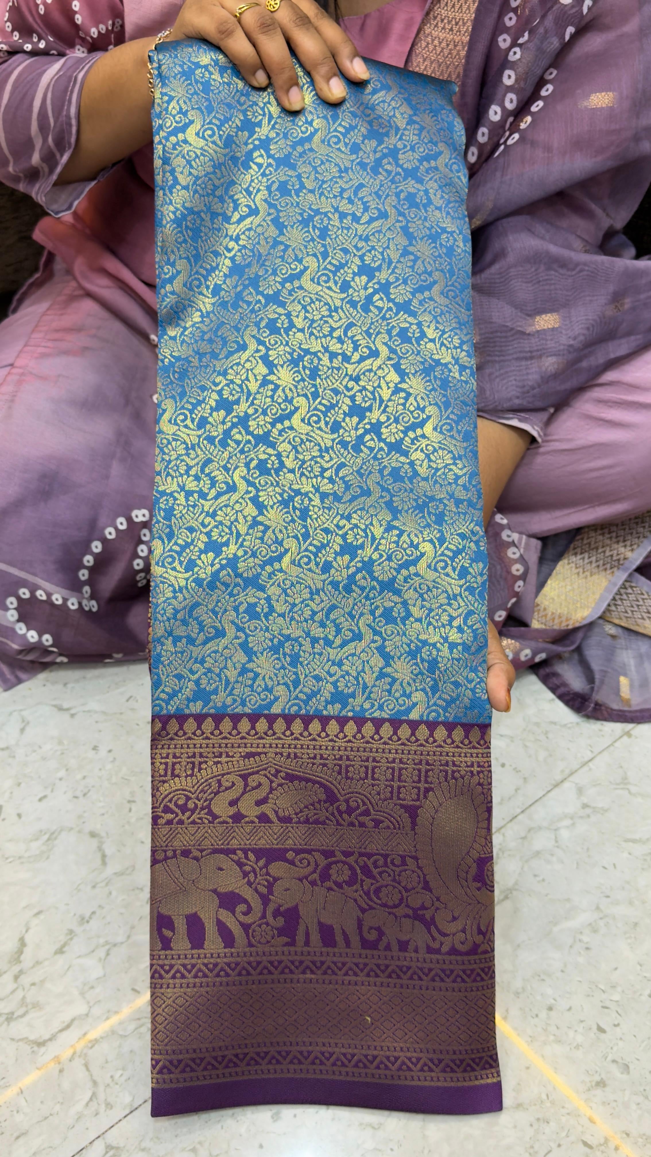 Korvai soft Meena Patti sarees