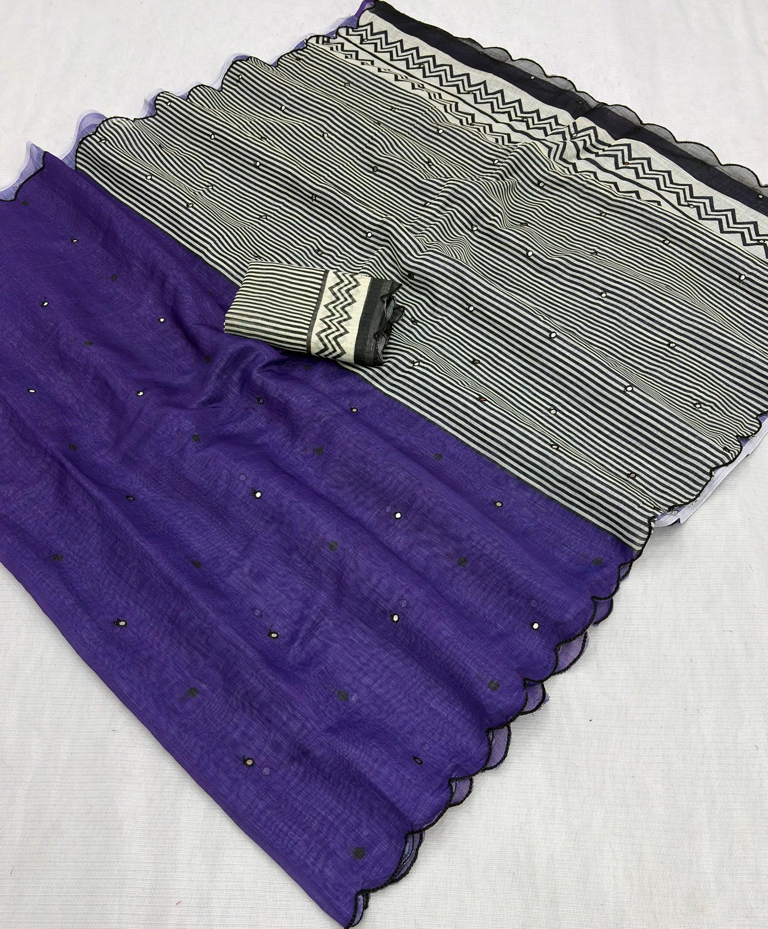 Soft linen digital printed saree