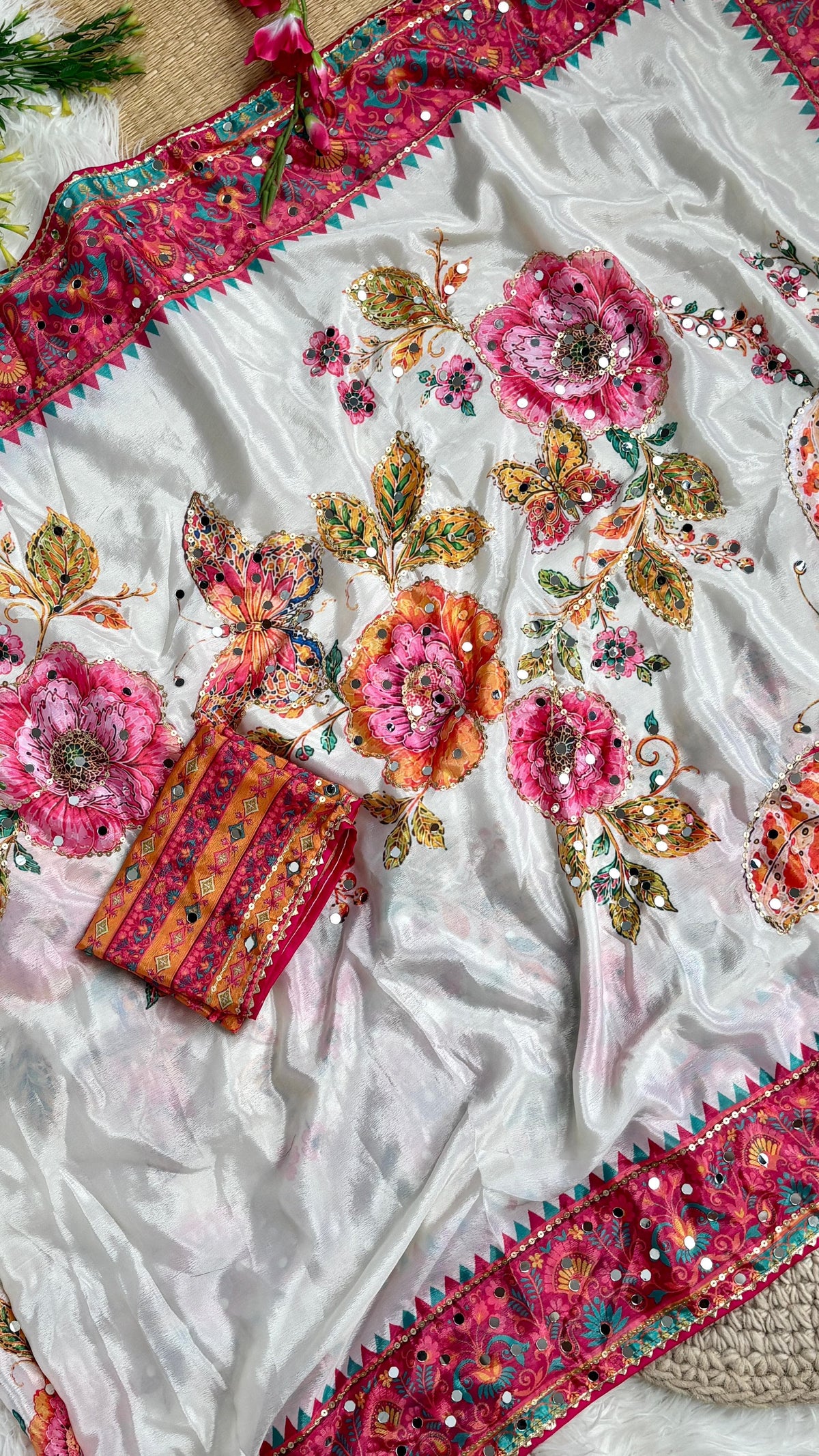 Soft chinnon with Butterfly desgin