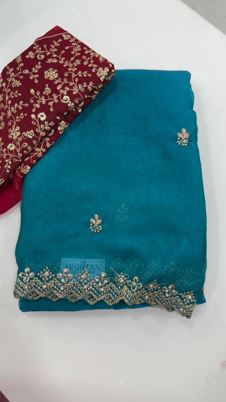 Fendy silk Party wear saree