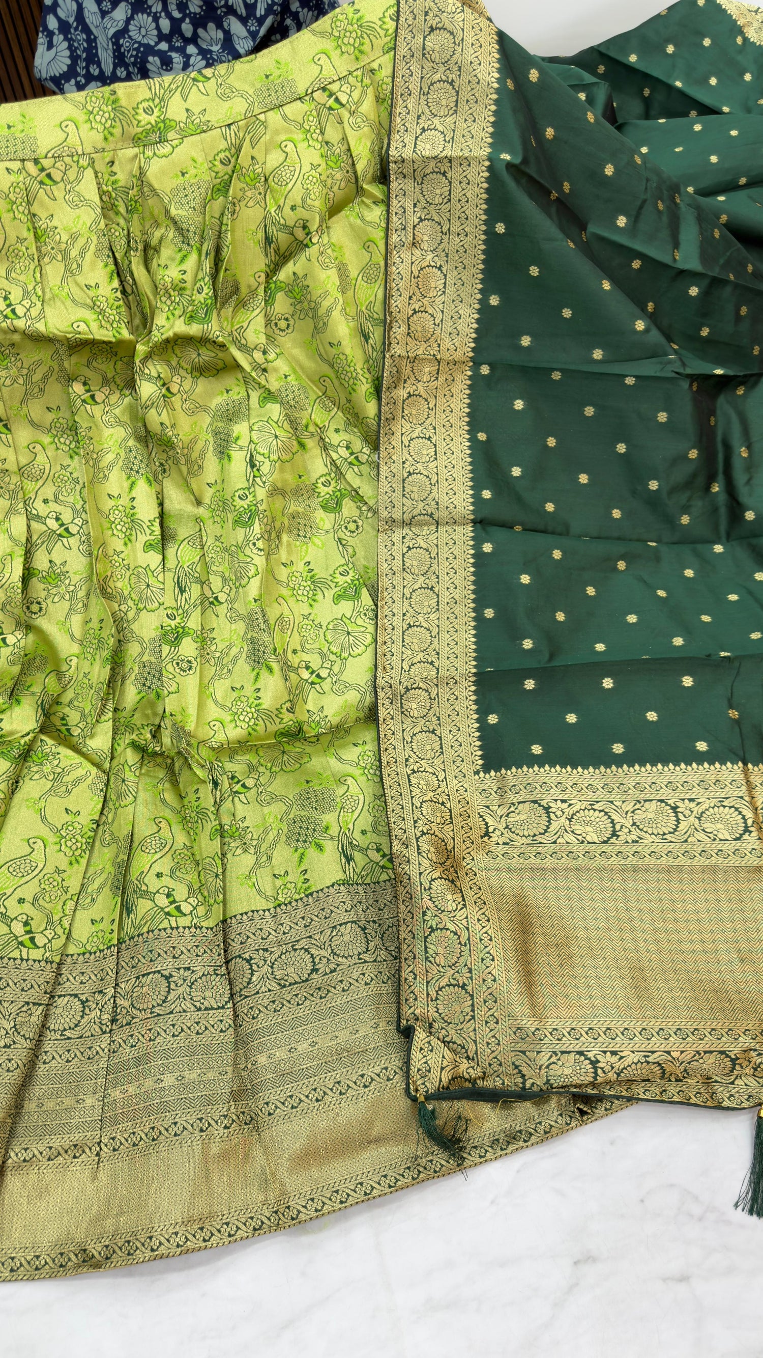 Semi Kanchi pattu Lehenga