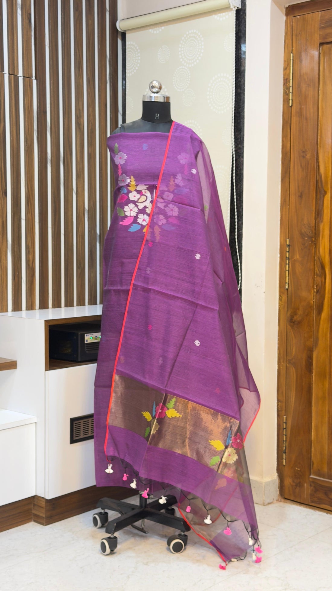 Handloom Muslin Jamdhani Dress materials