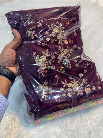 Multi Color lace Sarees
