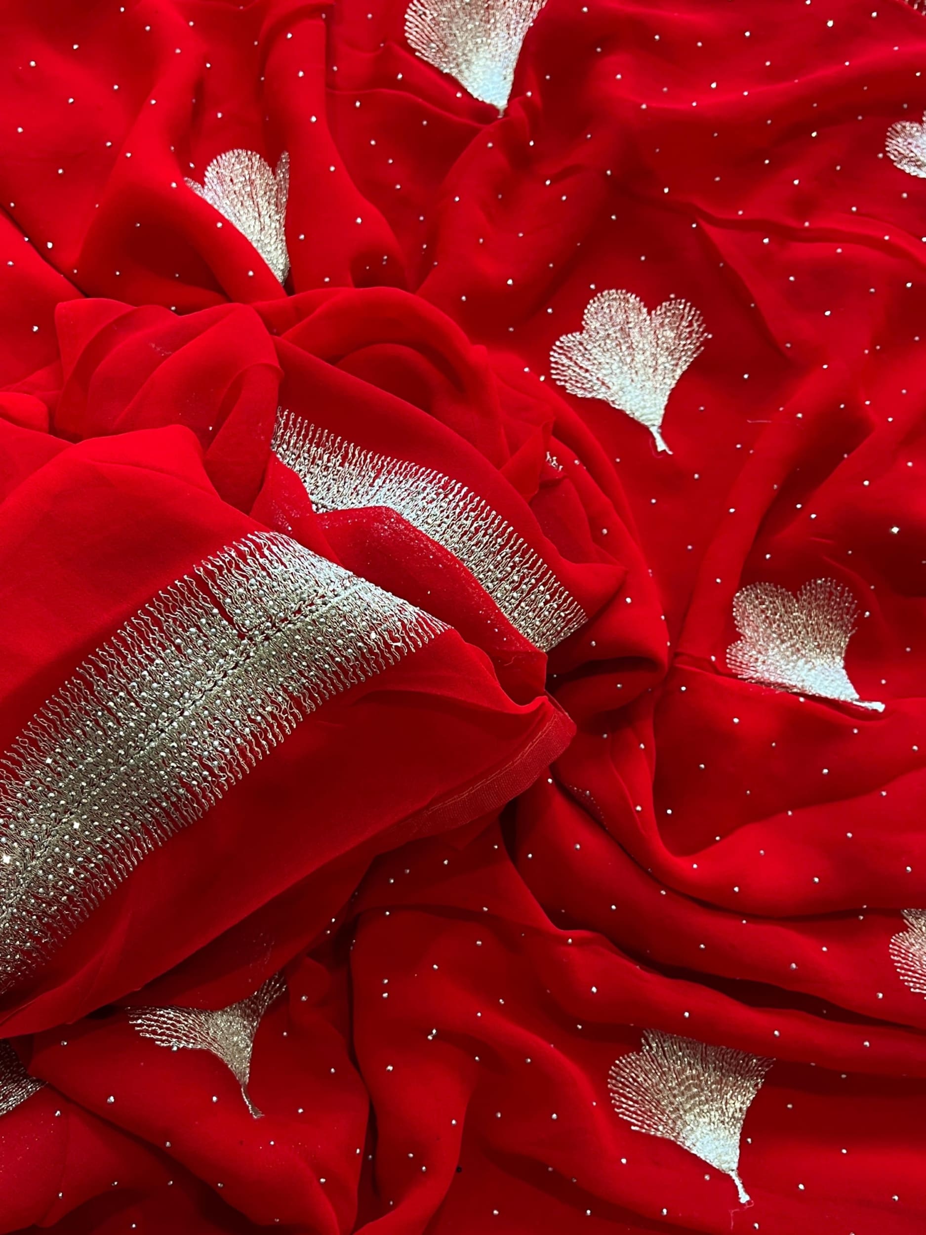 Christmas Special Red Saree