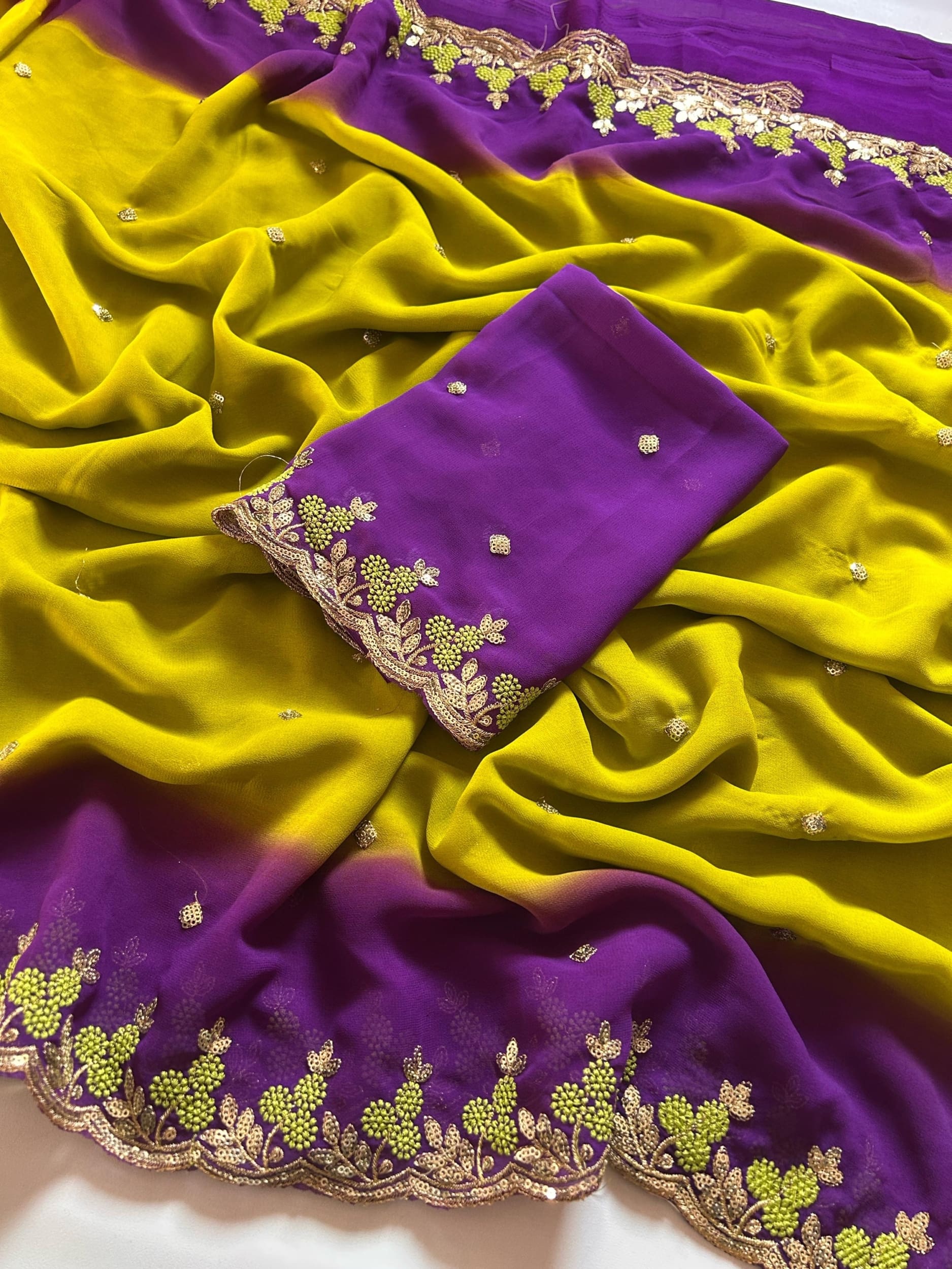 Dual Shade Saree
