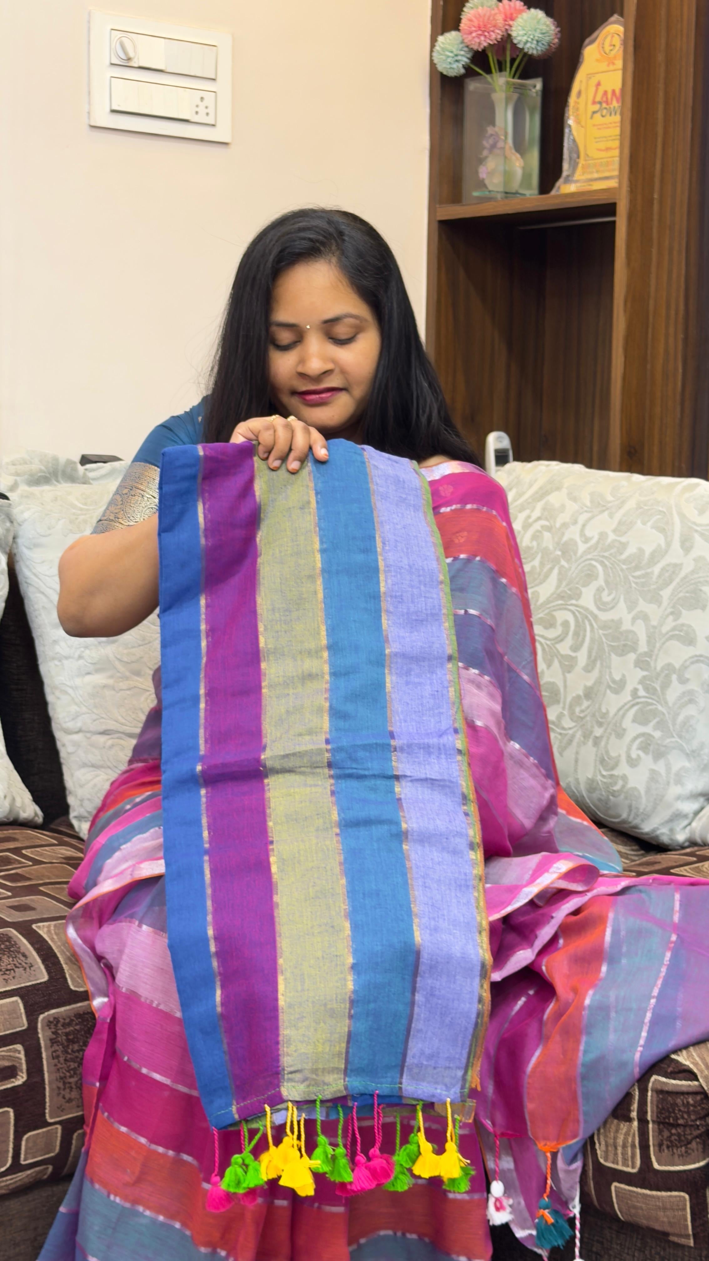 Mul cotton saree