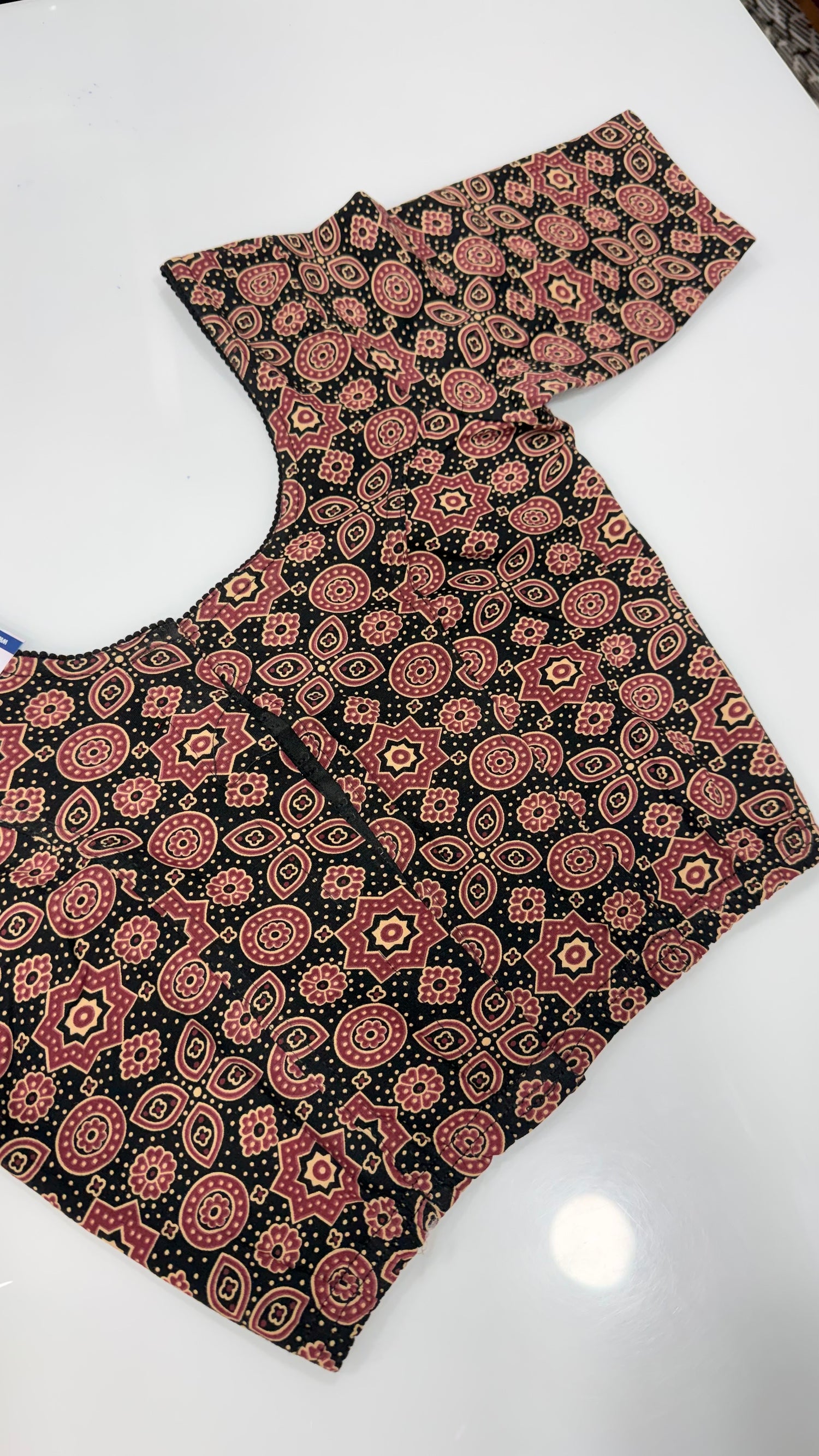 Kalamkari stretchable blouse suitable till 42 dress size