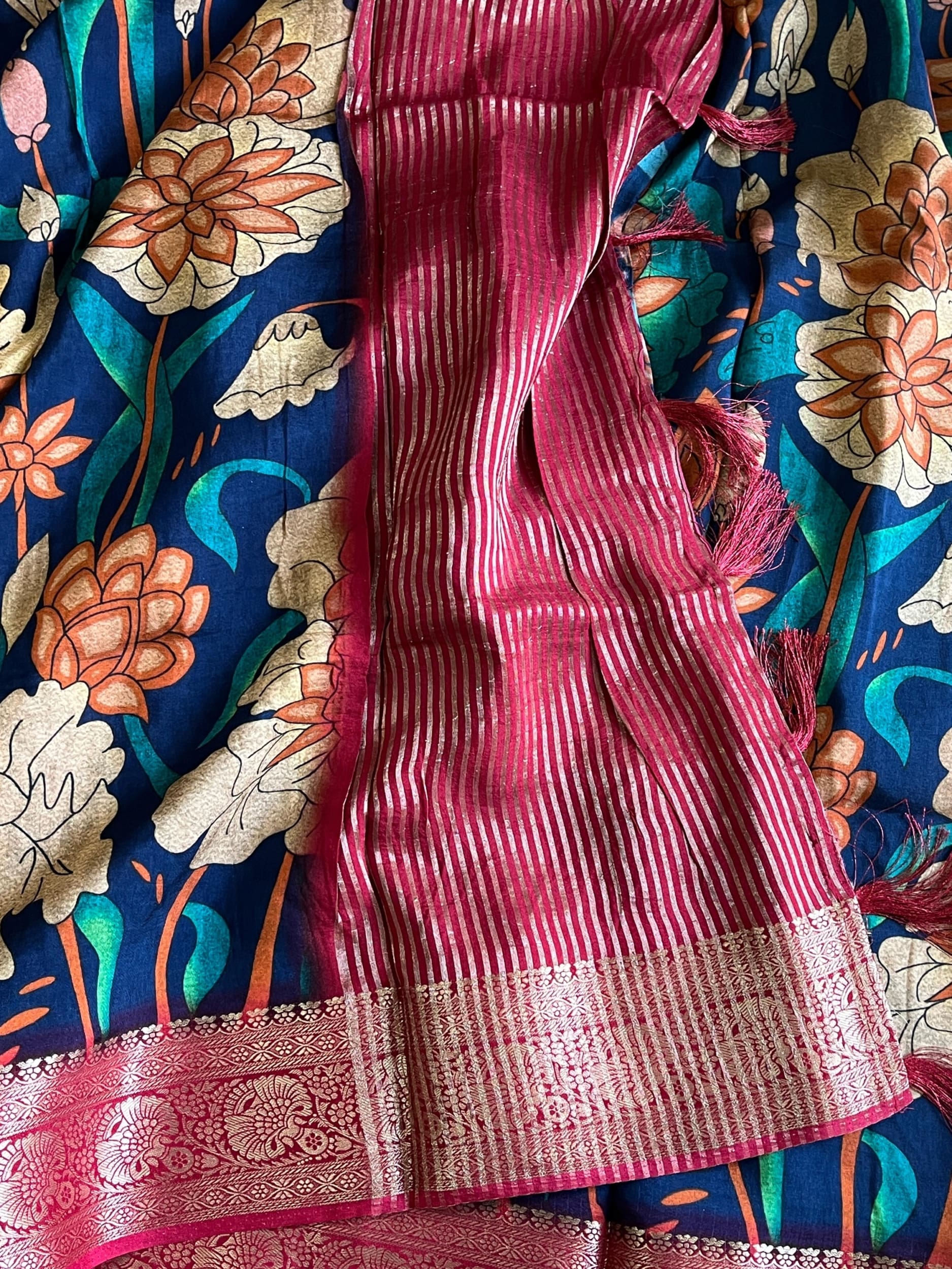 Kalamkari printed saree