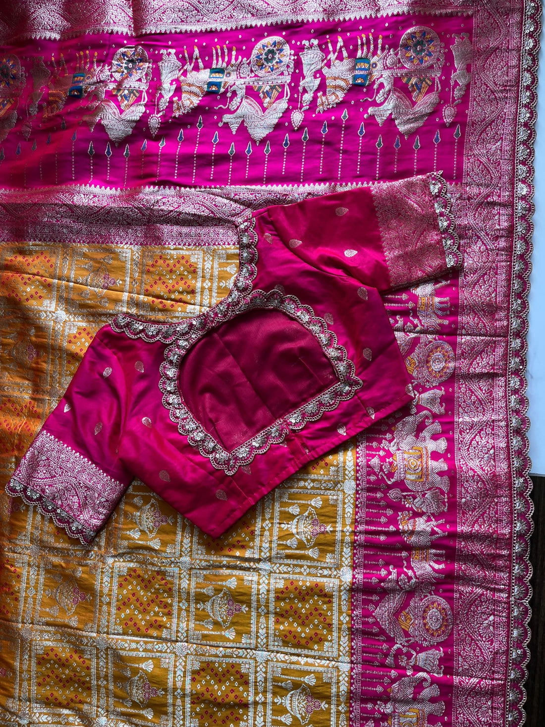 Dual Shade Patola Banarasi saree