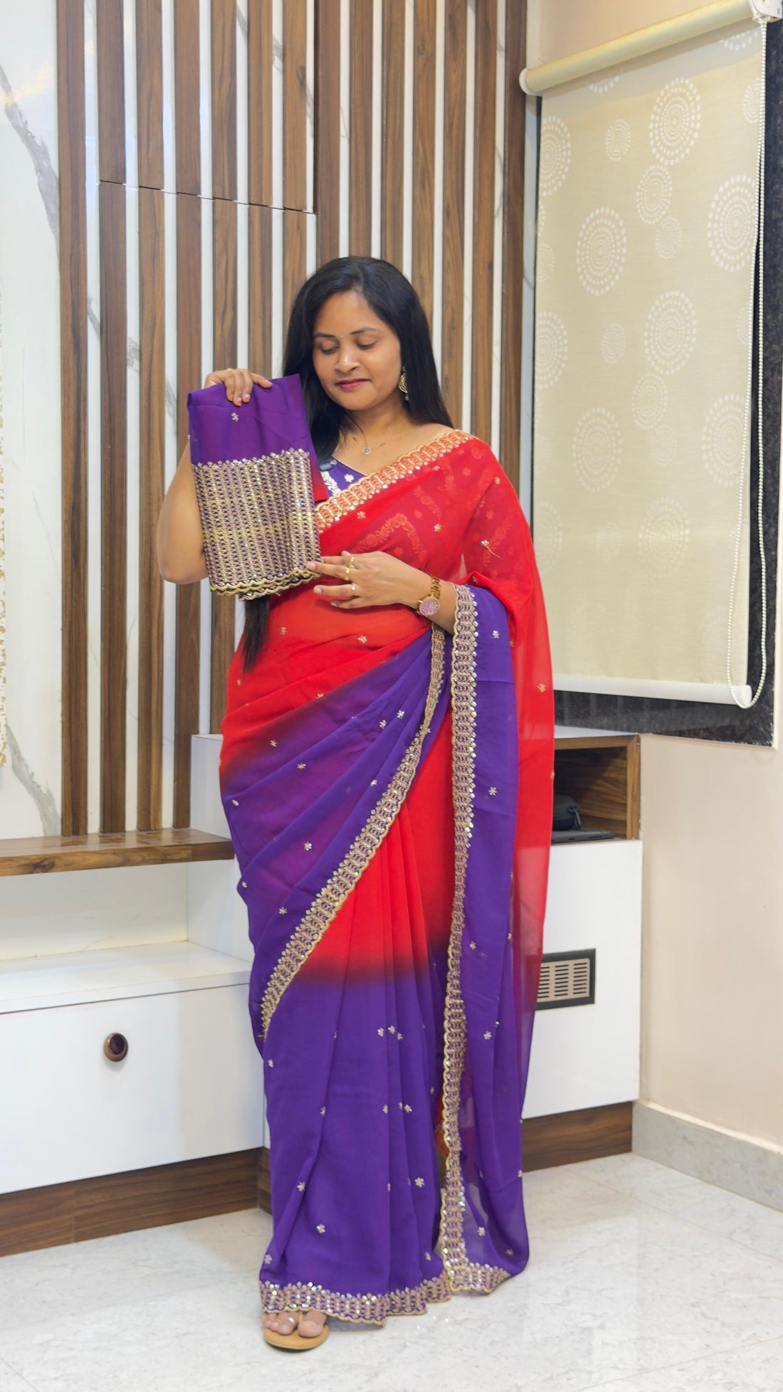 Dual shade sarees